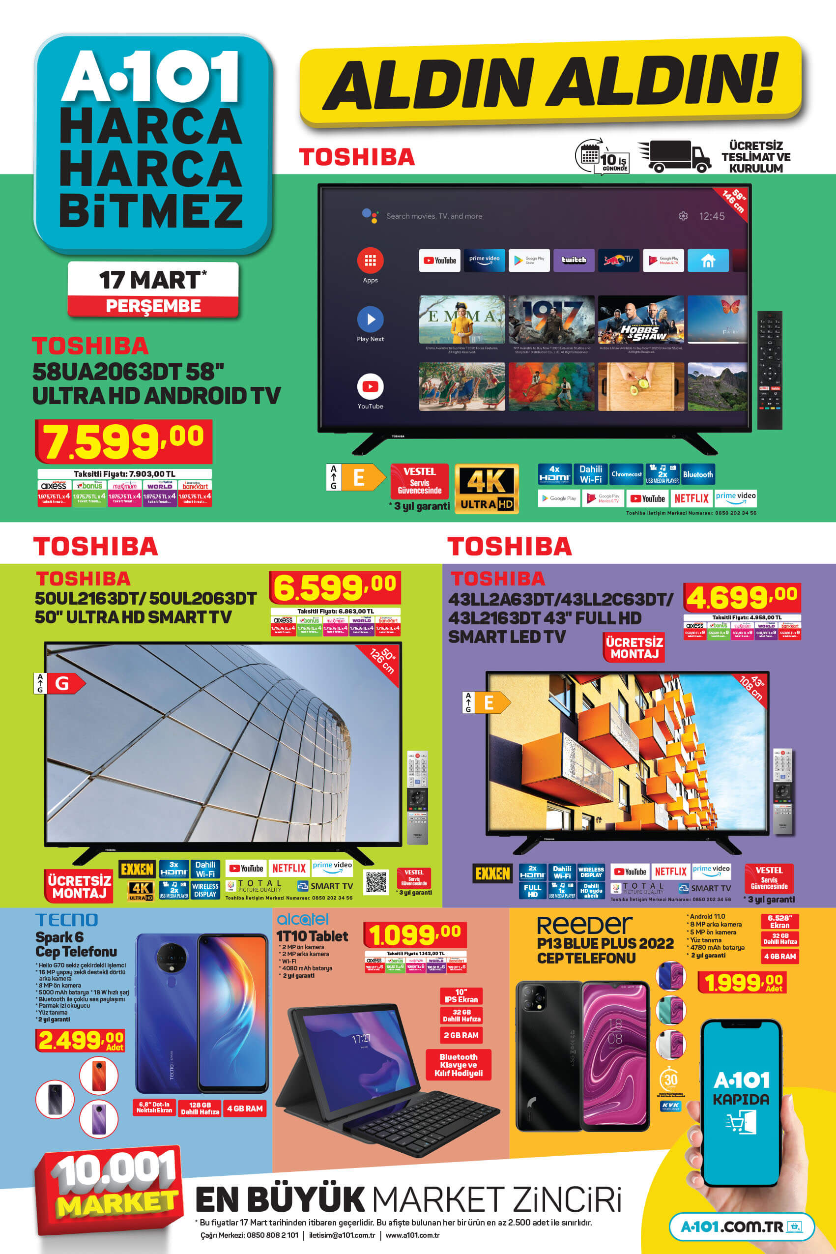 A101 17 Mart Aktüel Kataloğu yayımlandı! İşte A101 17 Mart fiyat listesi...
