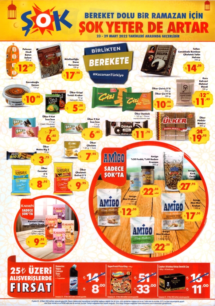 ŞOK 23-29 Mart 2022 haftanın fırsat ürünleri kataloğunu yayımladı! İşte ŞOK 23-29 Mart 2022 kataloğu fiyat listesi!