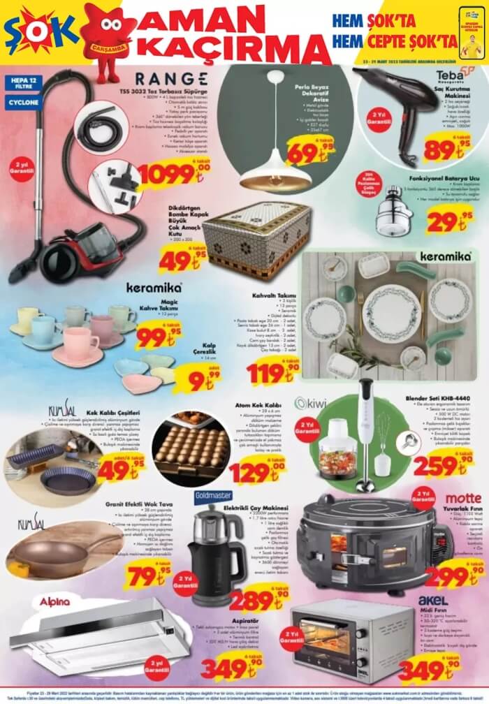 ŞOK ta bugün yok yok! ŞOK 23-29 Mart aktüel kataloğunu yayımladı! İşte 23-29 Mart aktüel ürünler kataloğu!