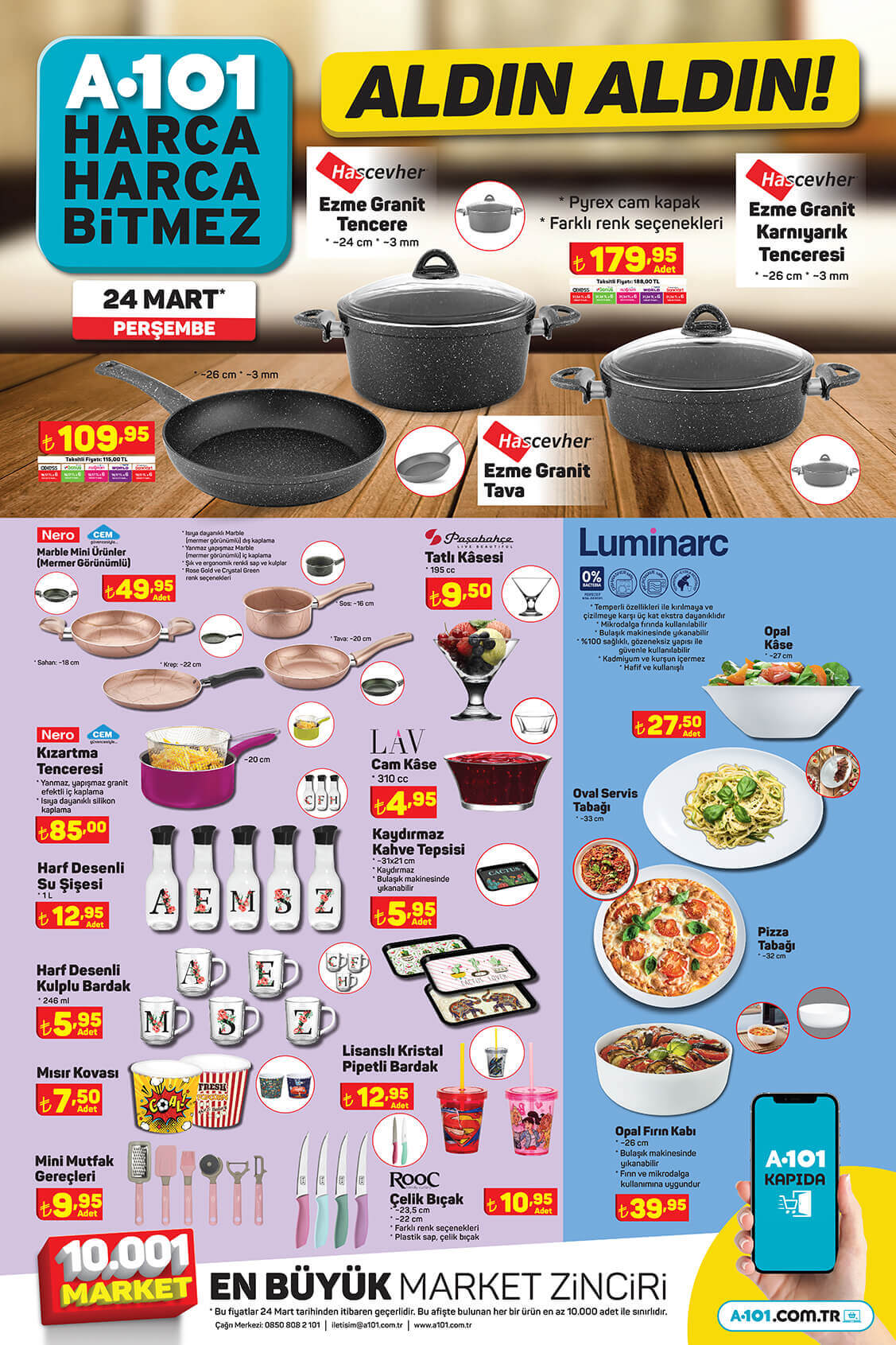 A101 24 Mart 2022 aktüel ürünler kataloğunu yayımladı! İşte 24 Mart 2022 fiyat listesi...