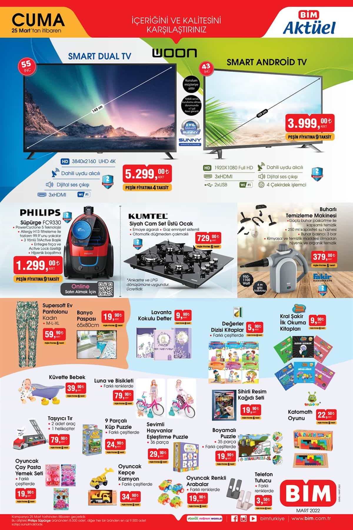 BİM 25 Mart 2022 Cuma aktüel kataloğunu yayımladı! İşte BİM 25 Mart 2022 aktüel ürünler kataloğunun fiyat listesi...