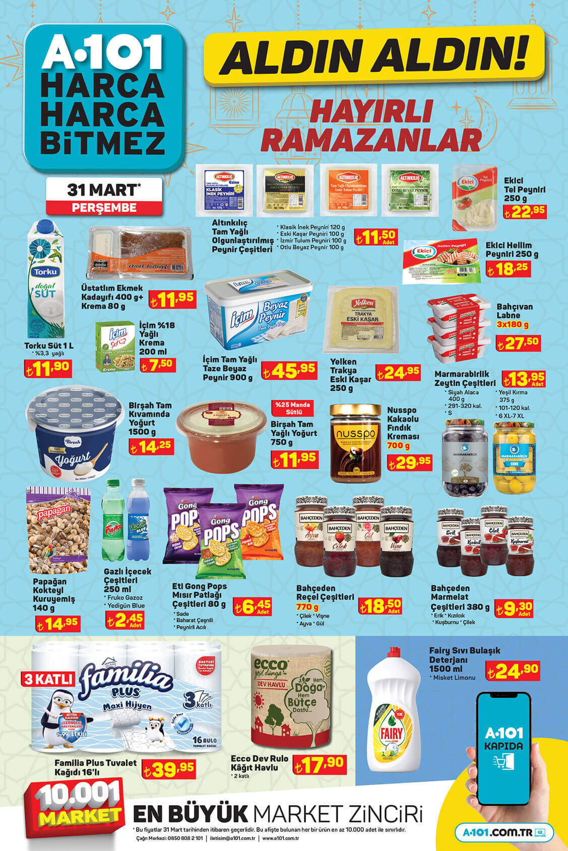 A101 31 Mart aktüel ürünler kataloğunu yayımladı! İşte A101 31 Mart 2022 aktüel ürünler kataloğu fiyat listesi...