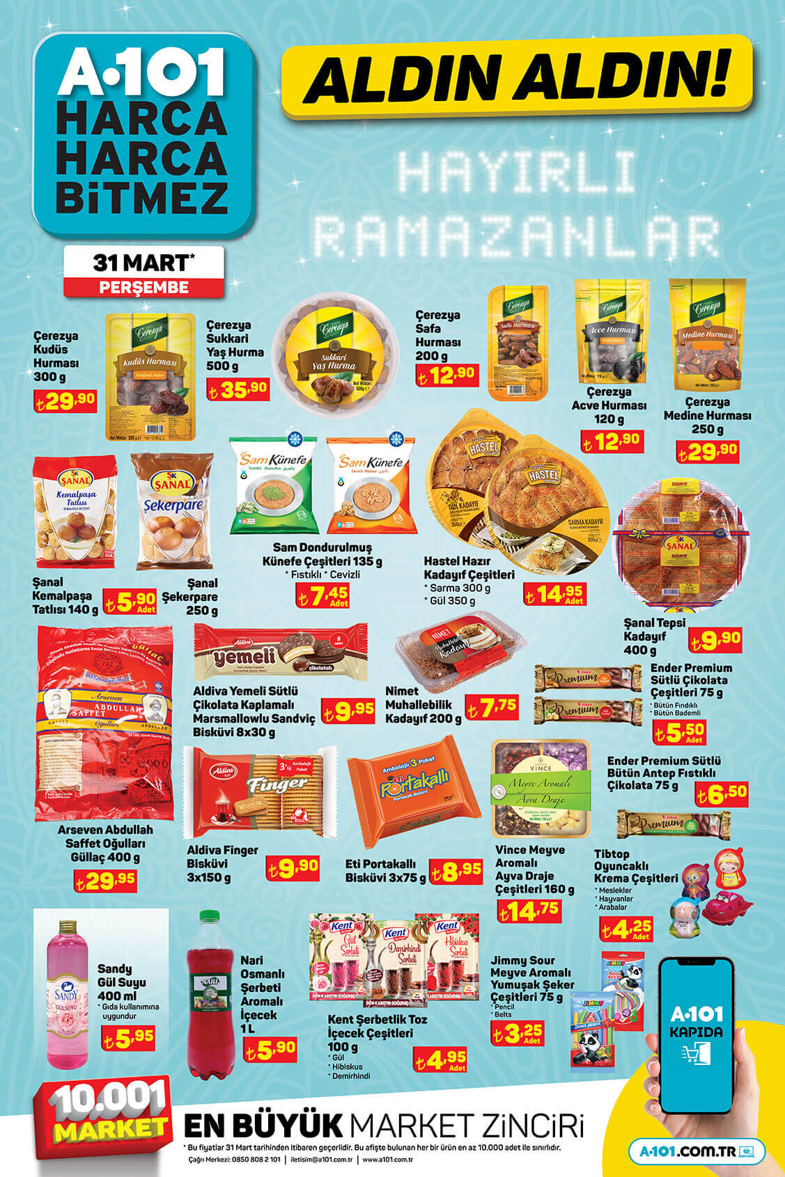A101 31 Mart aktüel ürünler kataloğunu yayımladı! İşte A101 31 Mart 2022 aktüel ürünler kataloğu fiyat listesi...