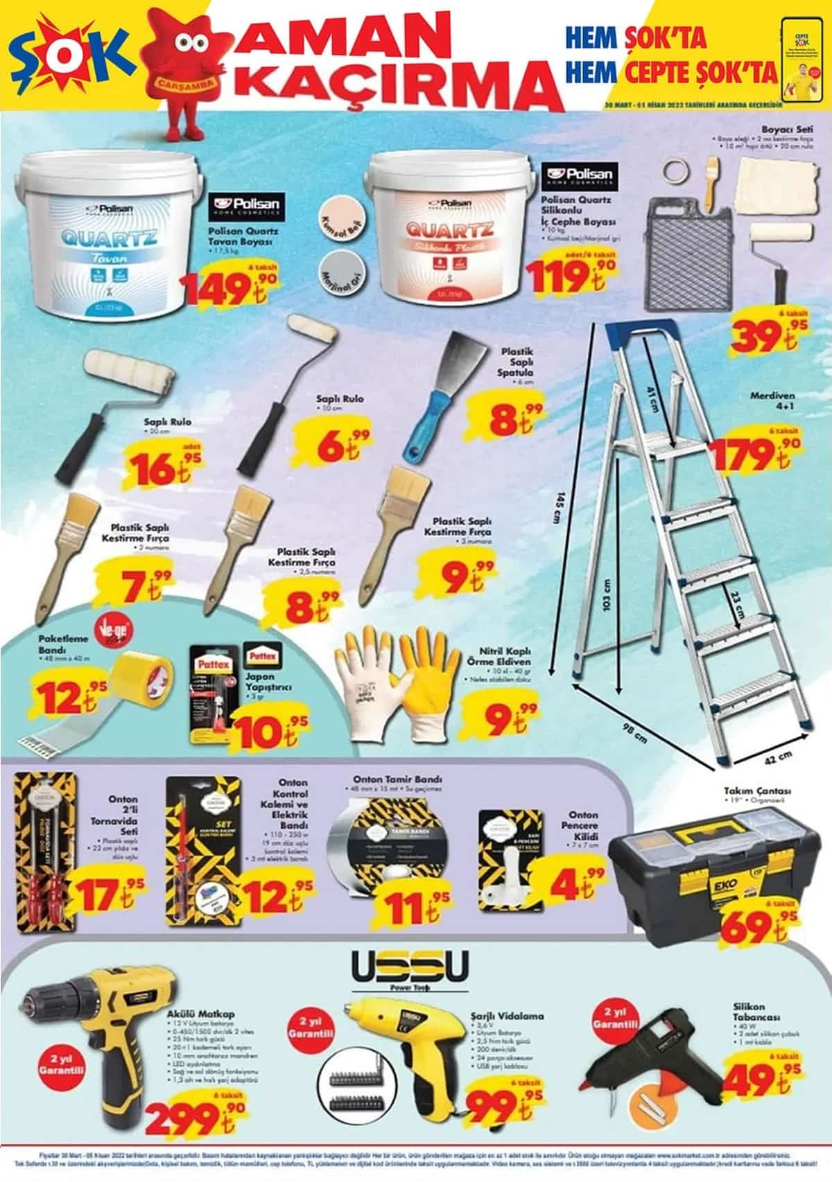 ŞOK 30 Mart 2022 aktüel ürünler kataloğunu yayımladı! İşte 30 Mart 2022 ŞOK aktüel ürünler fiyat listesi...