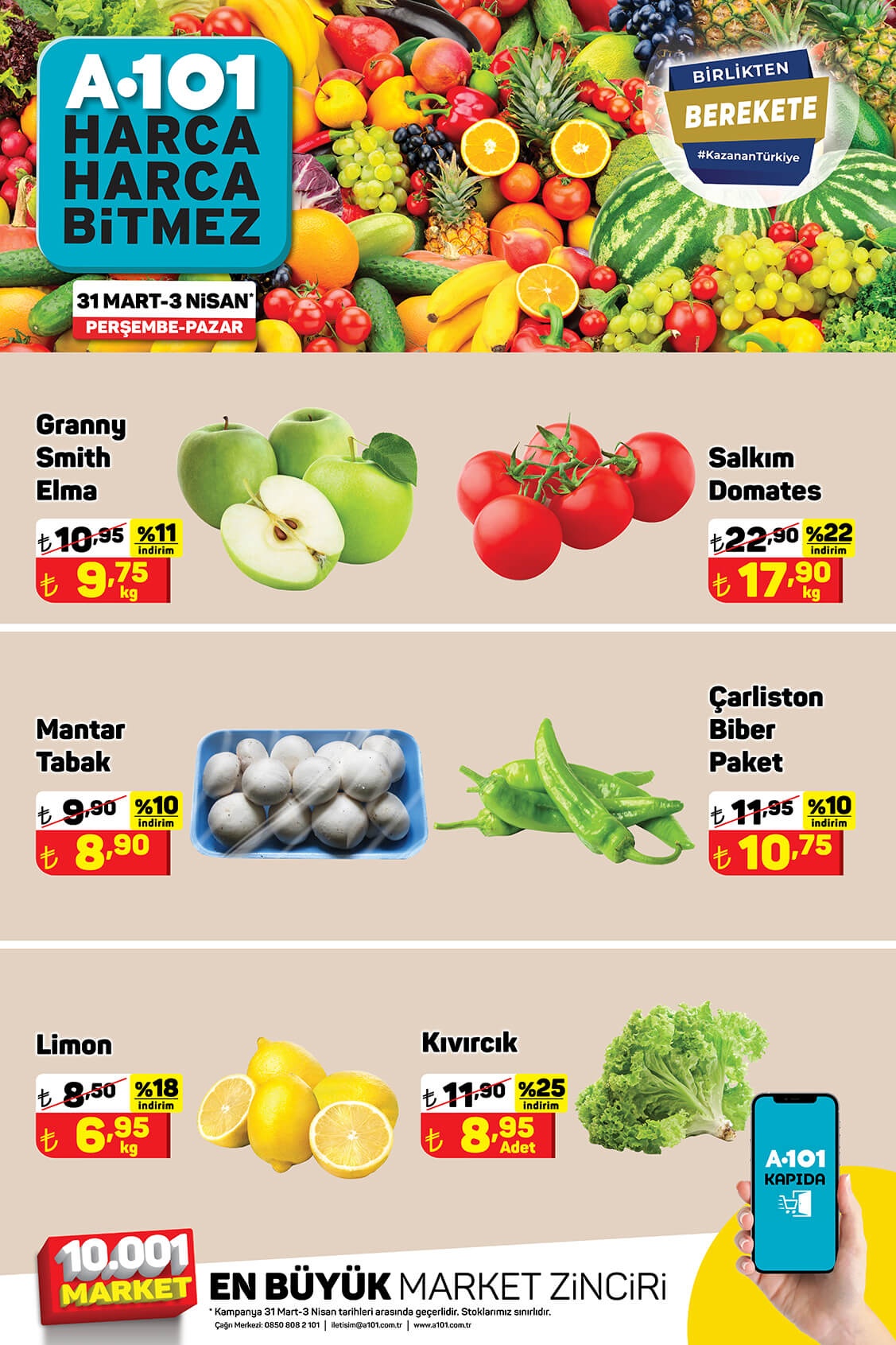 Meyve sebze fiyatlarında büyük indirim! İşte 3 Nisan 2022 fiyat listesi!