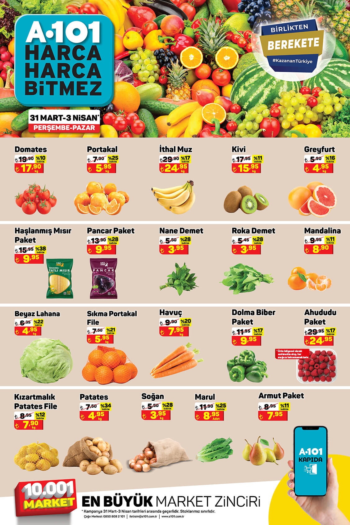 Meyve sebze fiyatlarında büyük indirim! İşte 3 Nisan 2022 fiyat listesi!