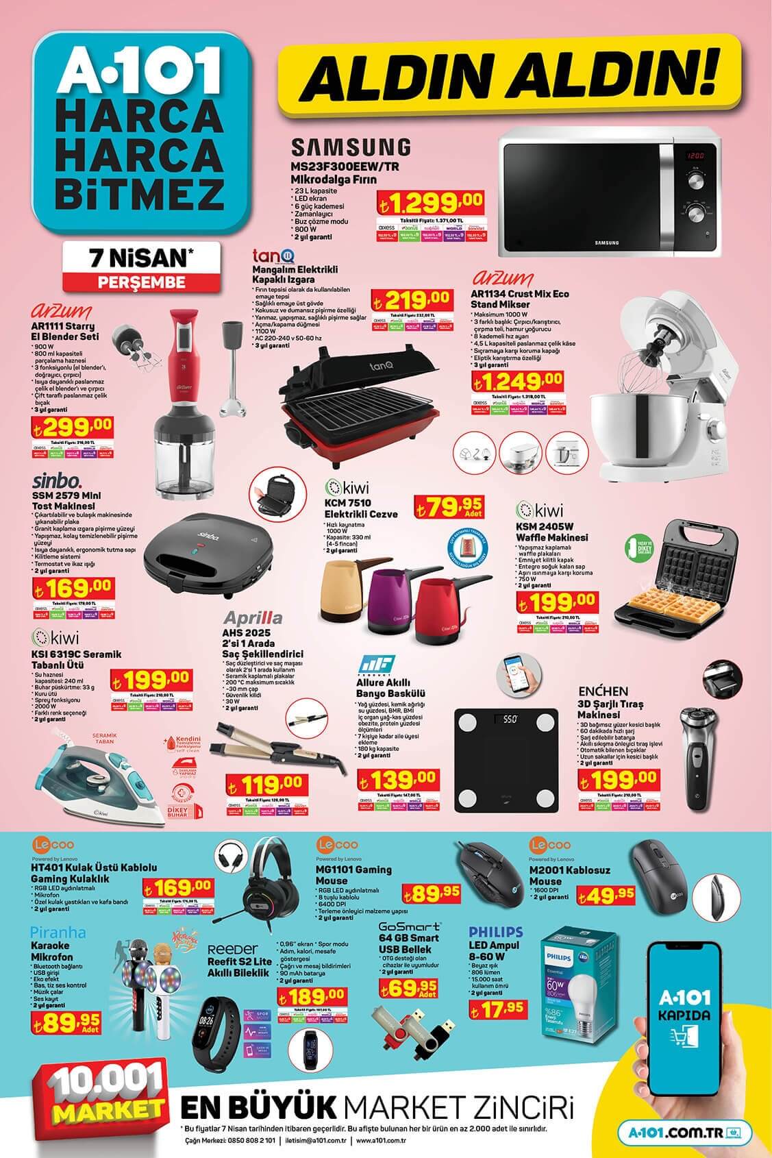 A101 Aktüel ürünler kataloğu 7 Nisan 2022 belli oldu! İşte 7 Nisan 2022 fiyat listesi...