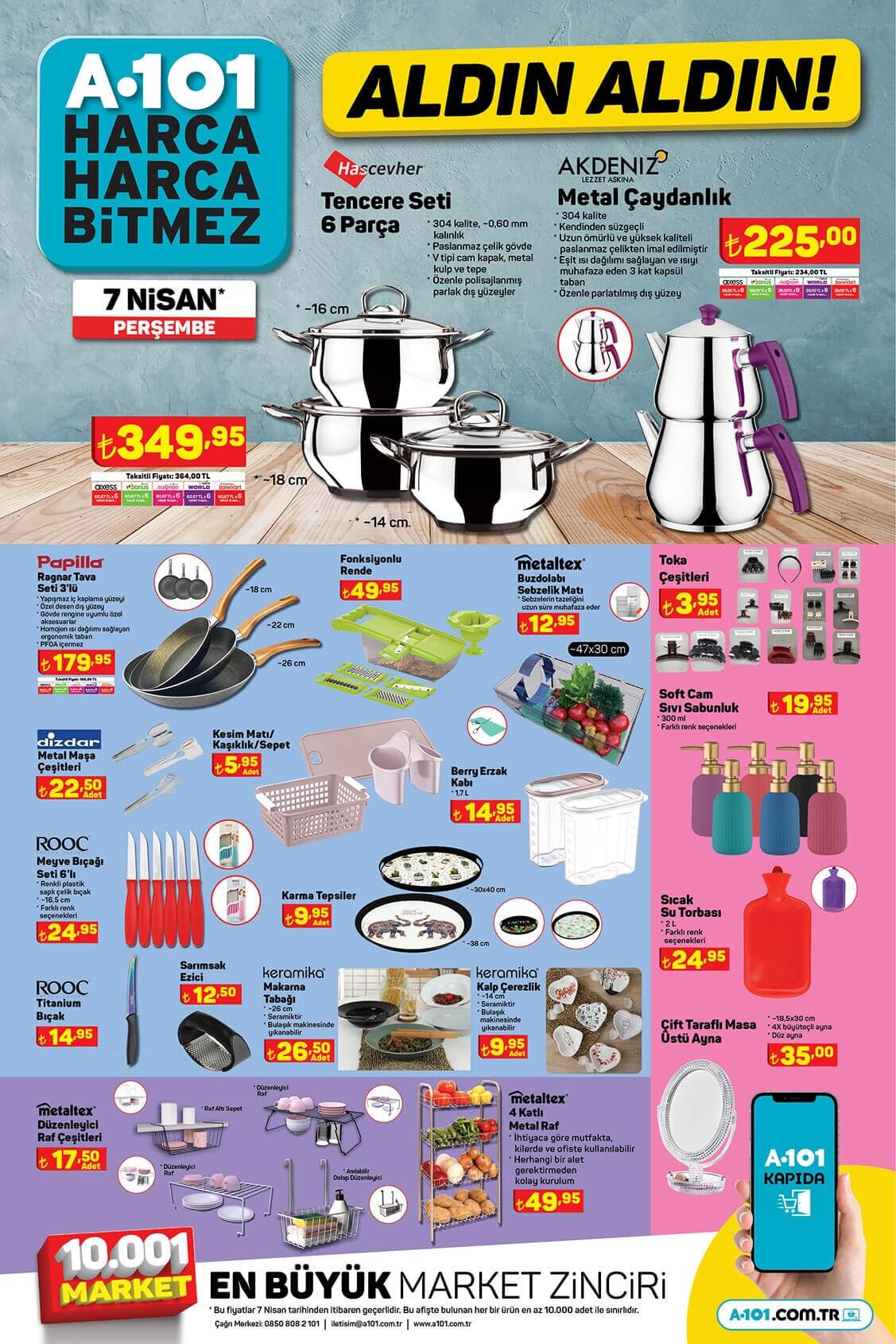 A101 Aktüel ürünler kataloğu 7 Nisan 2022 belli oldu! İşte 7 Nisan 2022 fiyat listesi...