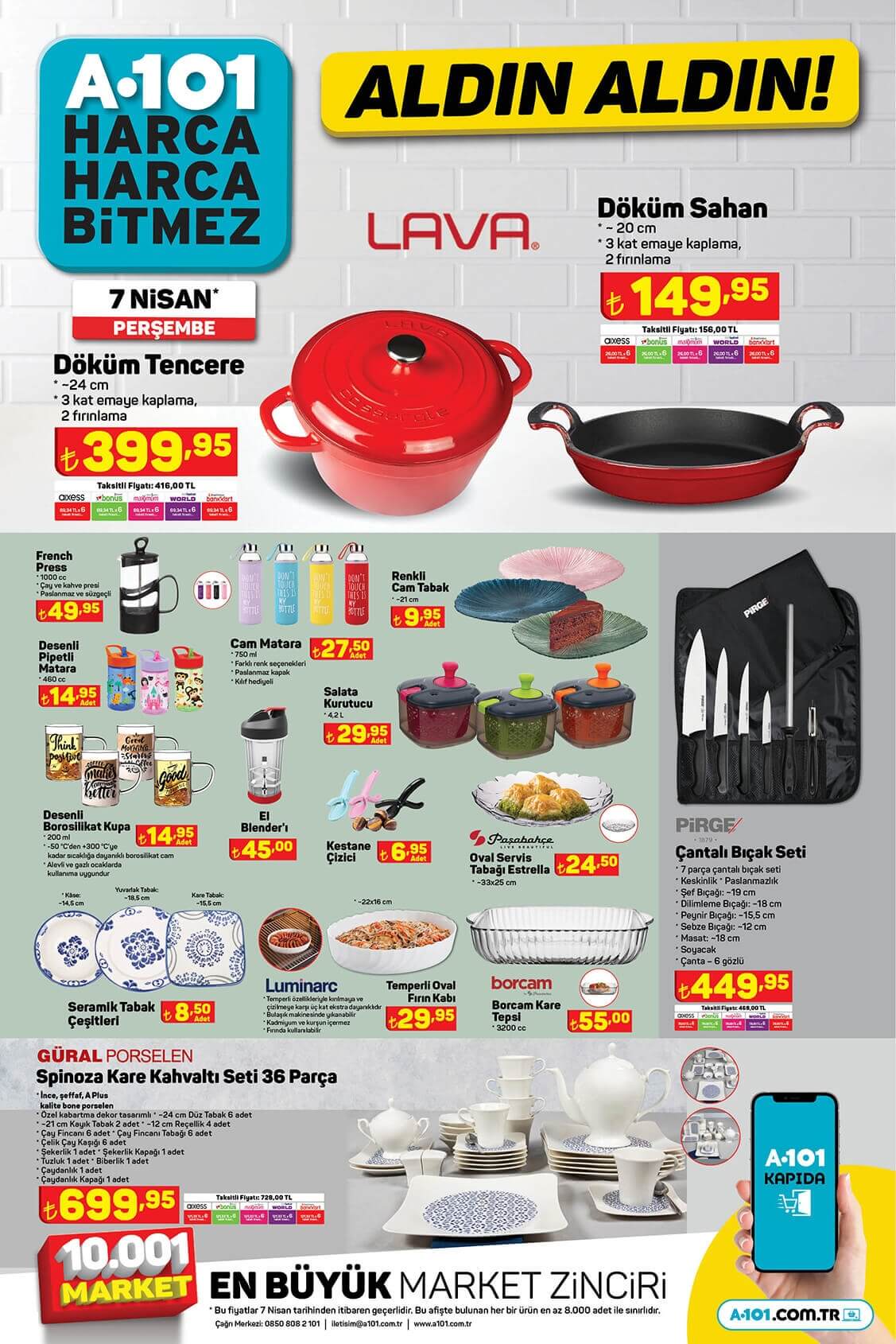 A101 Aktüel ürünler kataloğu 7 Nisan 2022 belli oldu! İşte 7 Nisan 2022 fiyat listesi...