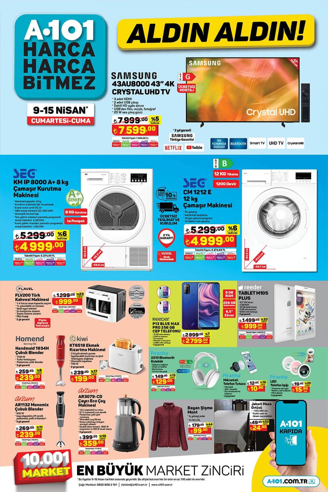 A101 Aktüel ürünler kataloğu 7 Nisan 2022 belli oldu! İşte 7 Nisan 2022 fiyat listesi...
