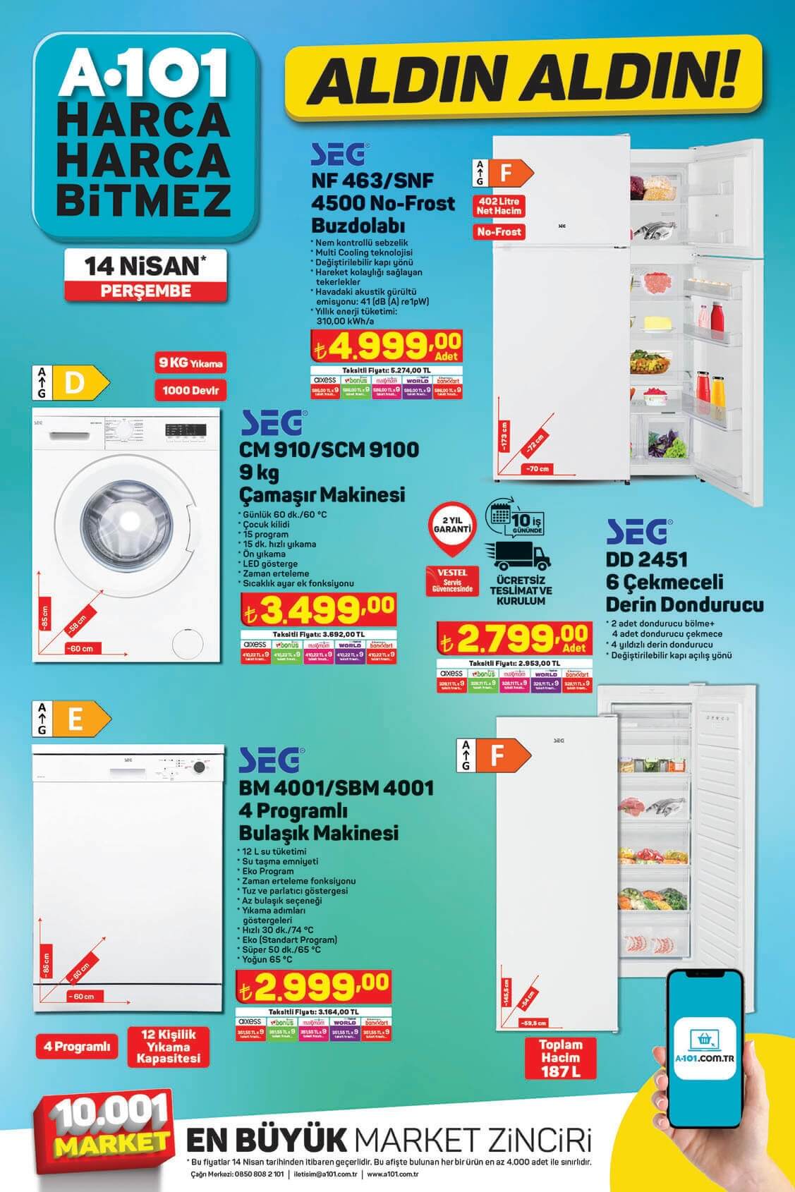 A101 aktüel 14 Nisan kataloğunda indirim yağmuru! Bugün A101 de neler var? İşte 14 Nisan 2022 fiyat listesi