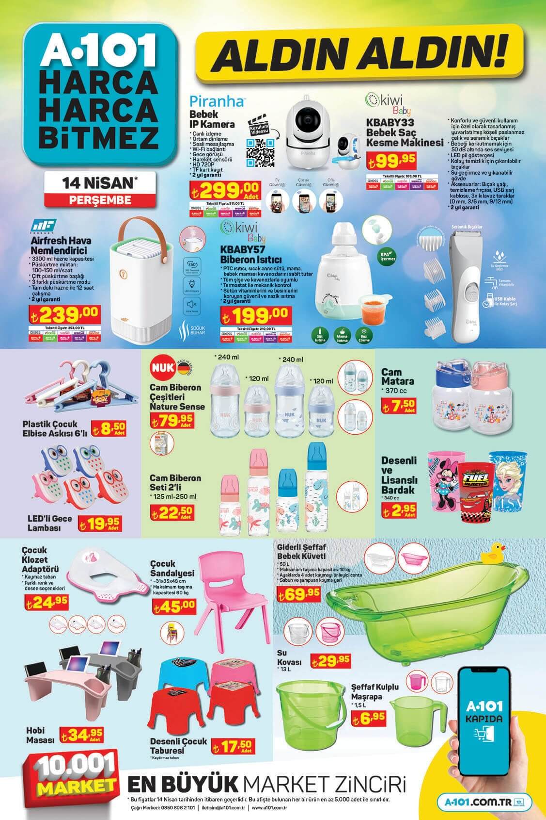 A101 aktüel 14 Nisan kataloğunda indirim yağmuru! Bugün A101 de neler var? İşte 14 Nisan 2022 fiyat listesi