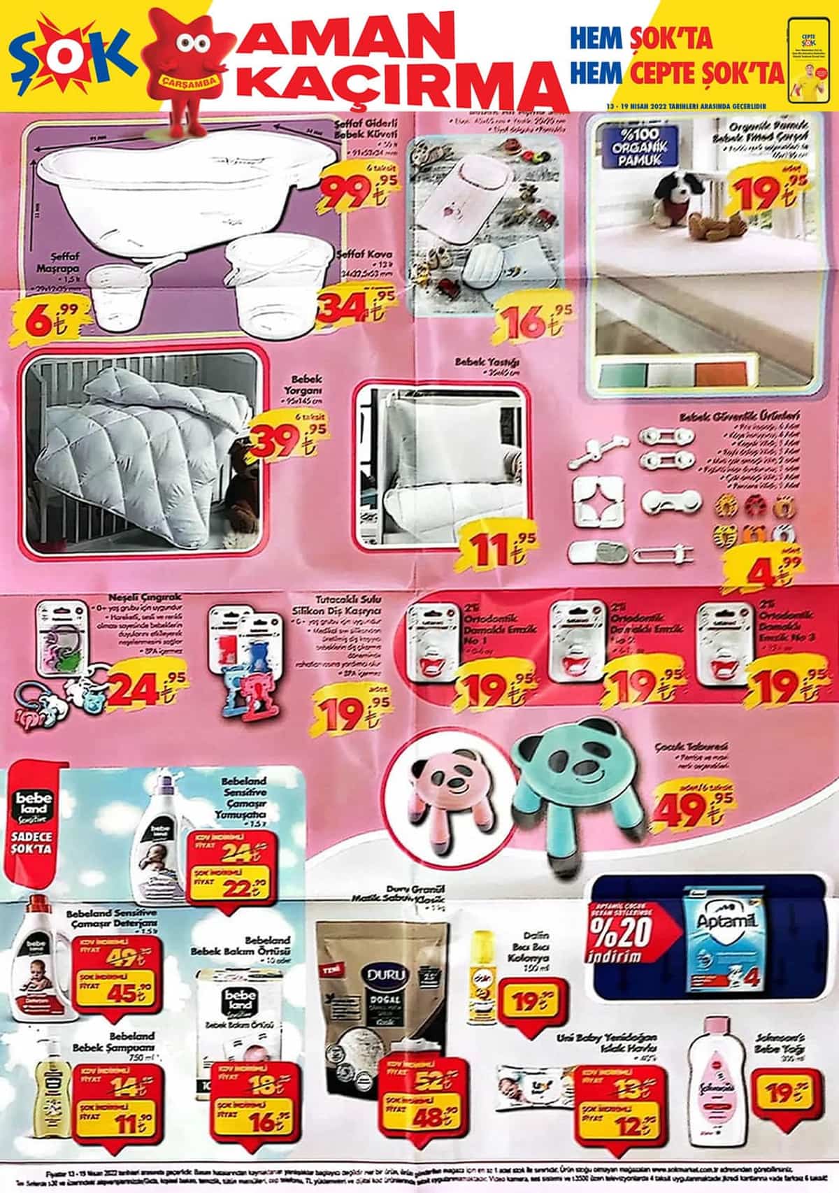 Bugün ŞOK ta hangi ürünler indirime girdi? İşte ŞOK 13 Nisan 2022 aktüel katalog fiyat listesi...