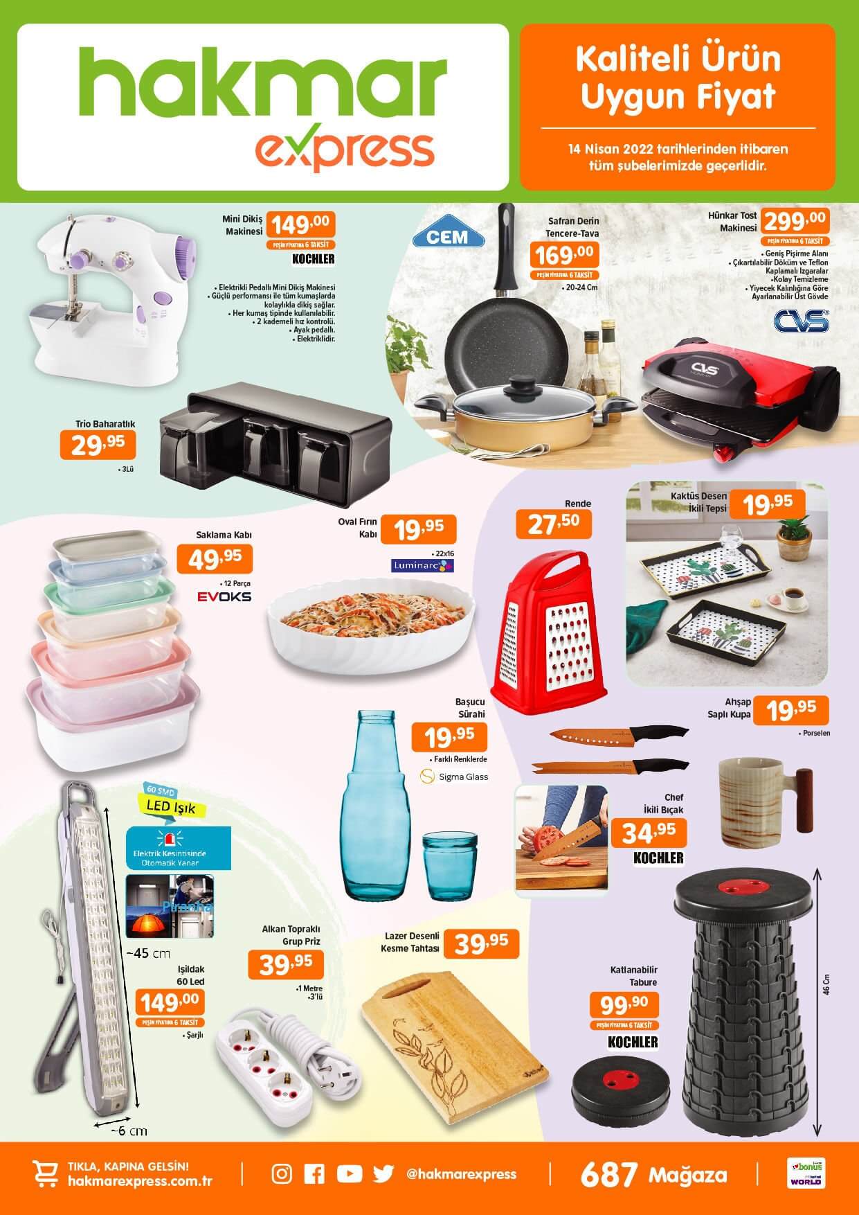Hakmar aktüel kataloğu 14 Nisan 2022 yayımlandı! Bu hafta Hakmar da neler var? İşte Hakmar aktüel fiyat listesi....