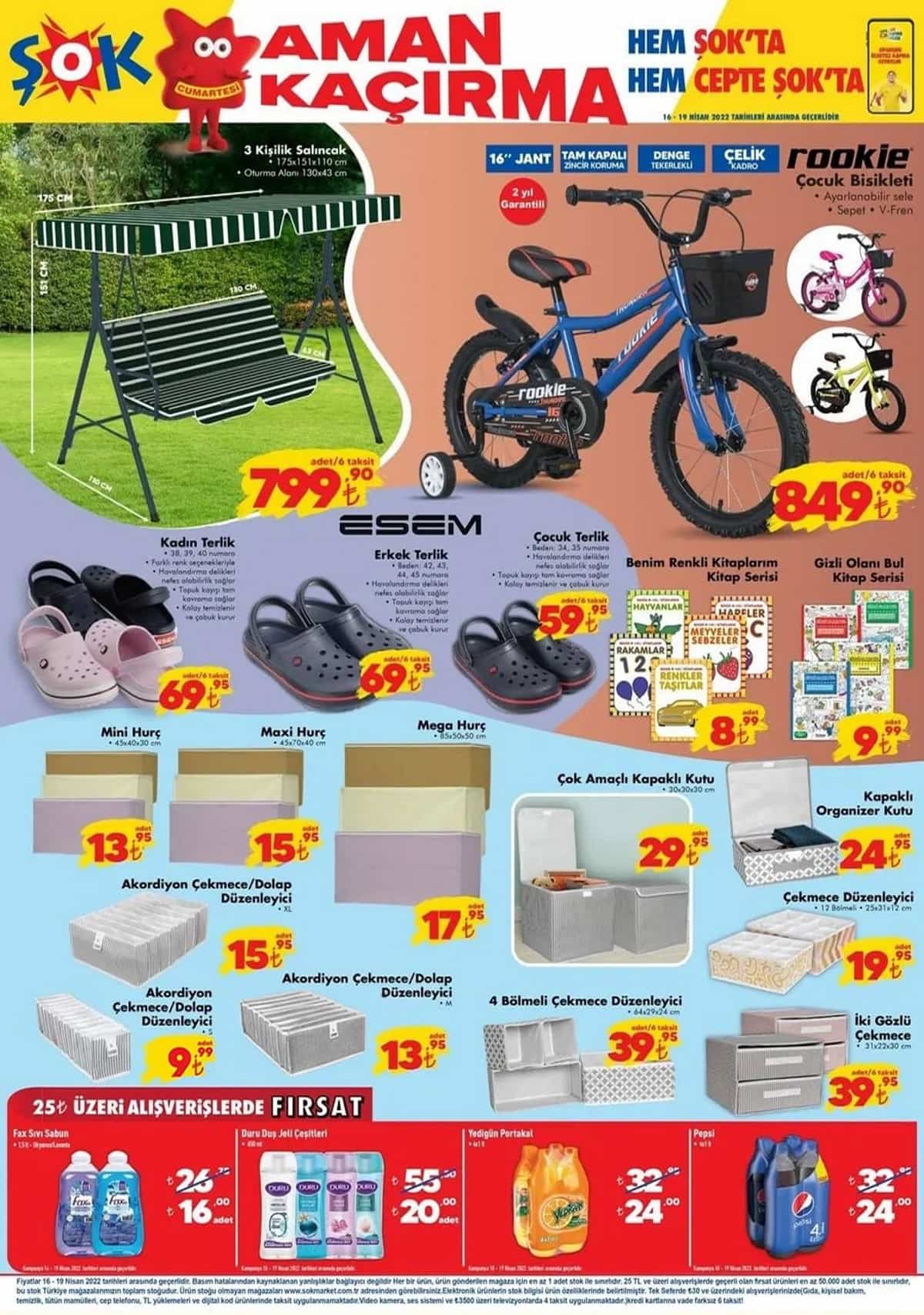 Şok ta hafta sonu fırsatı! İşte Şok 16 Nisan 2022 aktüel ürünler kataloğu fiyat listesi...