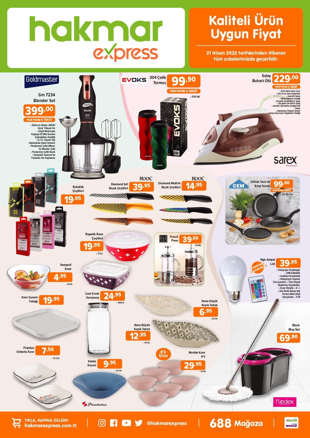 Hakmar 21 Nisan 2022 aktüel ürünler kataloğu belli oldu! İşte 21 Nisan 2022 fiyat listesi!