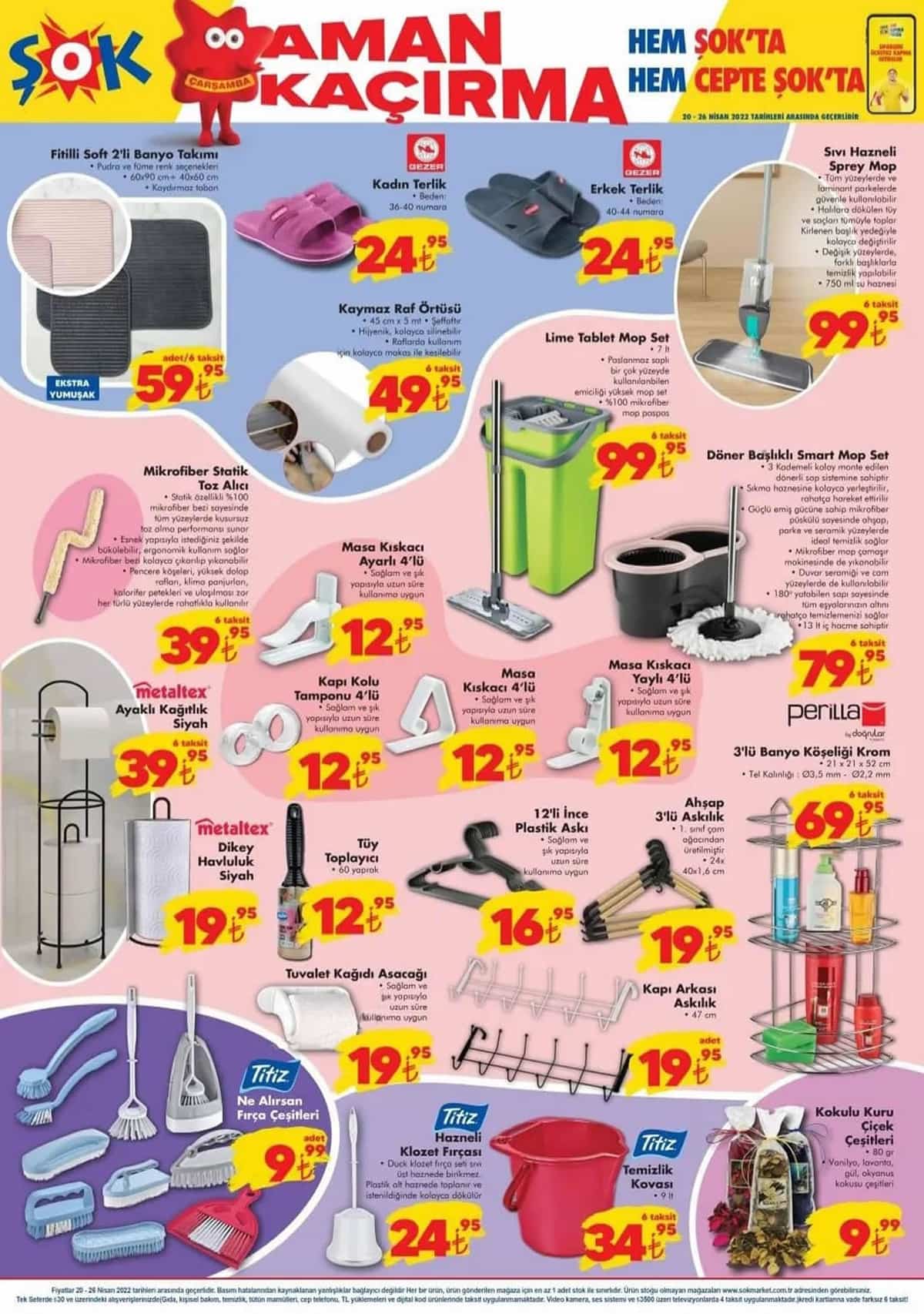 ŞOK ta Ramazan Bayramı indirimi başladı! İşte Şok 20 Nisan 2022 aktüel ürünler kataloğu fiyat listesi...