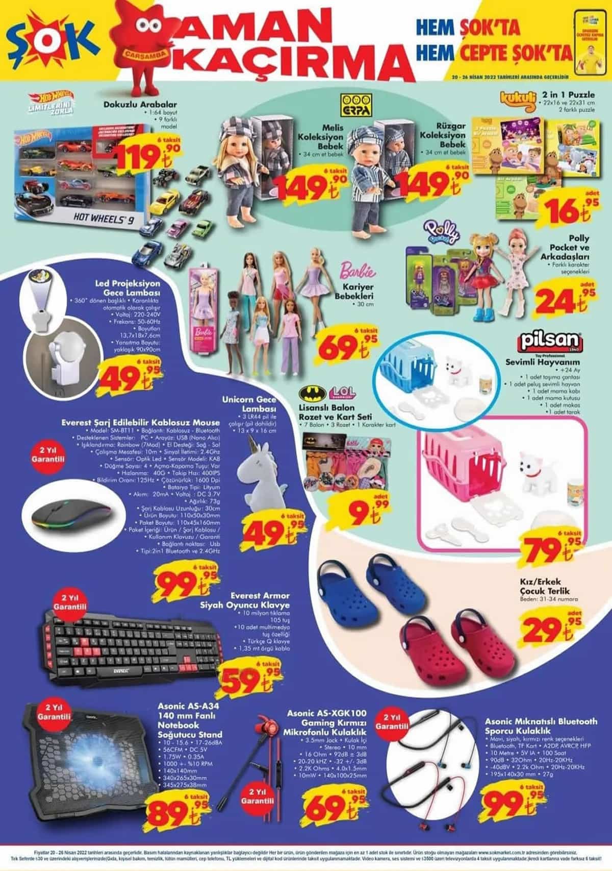 ŞOK ta Ramazan Bayramı indirimi başladı! İşte Şok 20 Nisan 2022 aktüel ürünler kataloğu fiyat listesi...