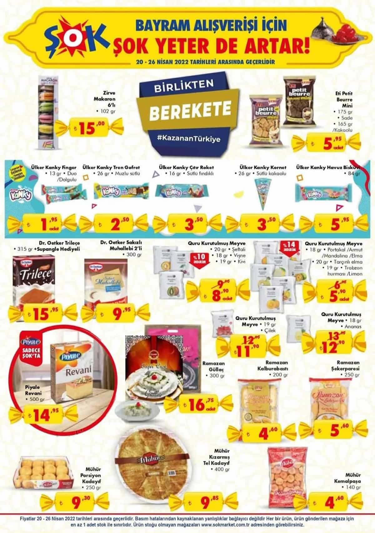 ŞOK ta Ramazan Bayramı indirimi başladı! İşte Şok 20 Nisan 2022 aktüel ürünler kataloğu fiyat listesi...