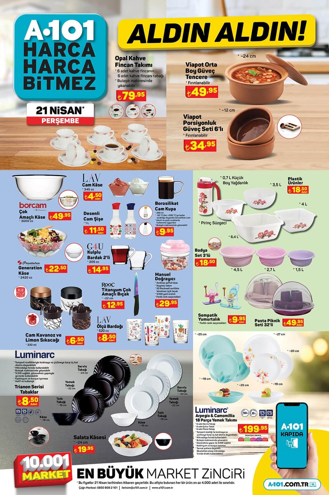A101 aktüel kataloğu yayımlandı! İşte 21, 22, 23, 24 Nisan 2022 A101 aktüel ürünler kataloğu ve fiyat listesi...