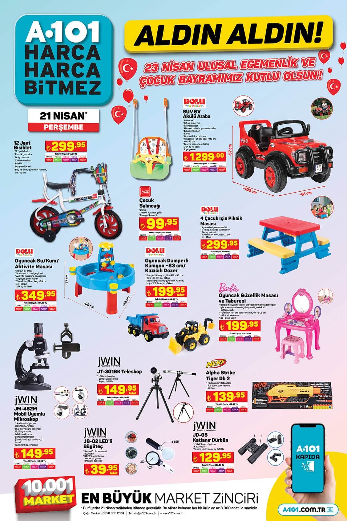 A101 aktüel kataloğu yayımlandı! İşte 21, 22, 23, 24 Nisan 2022 A101 aktüel ürünler kataloğu ve fiyat listesi...