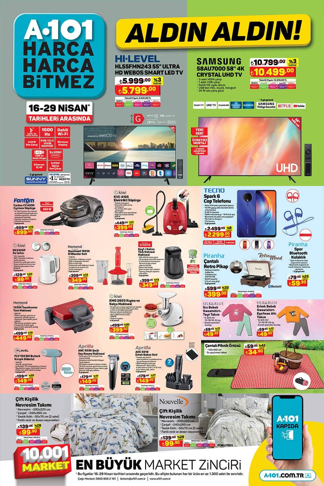 A101 aktüel kataloğu yayımlandı! İşte 21, 22, 23, 24 Nisan 2022 A101 aktüel ürünler kataloğu ve fiyat listesi...