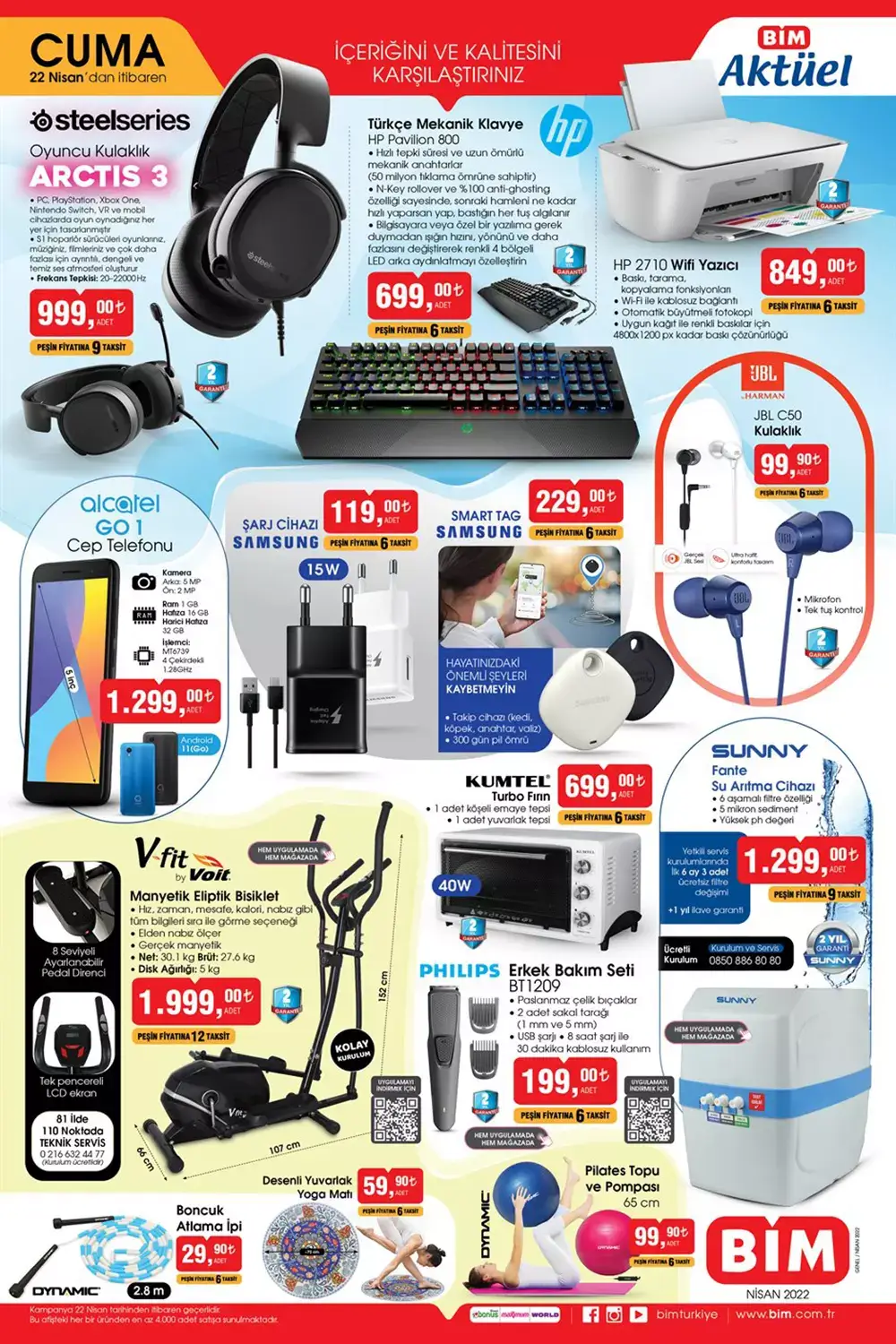 BİM de bugün hangi ürünler var? İşte BİM 22 Nisan 2022 aktüel ürünler kataloğu fiyat listesi...