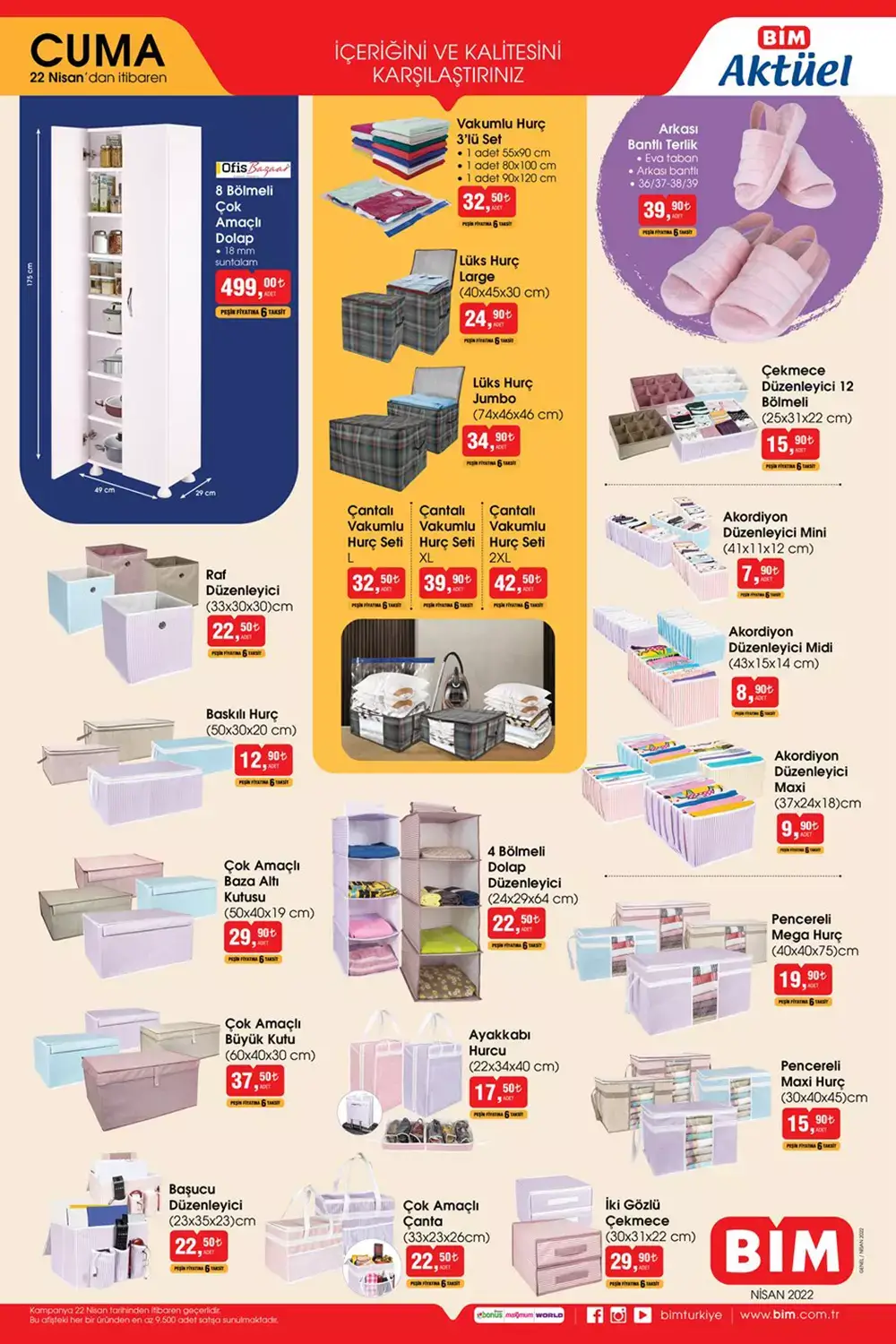 BİM de bugün hangi ürünler var? İşte BİM 22 Nisan 2022 aktüel ürünler kataloğu fiyat listesi...
