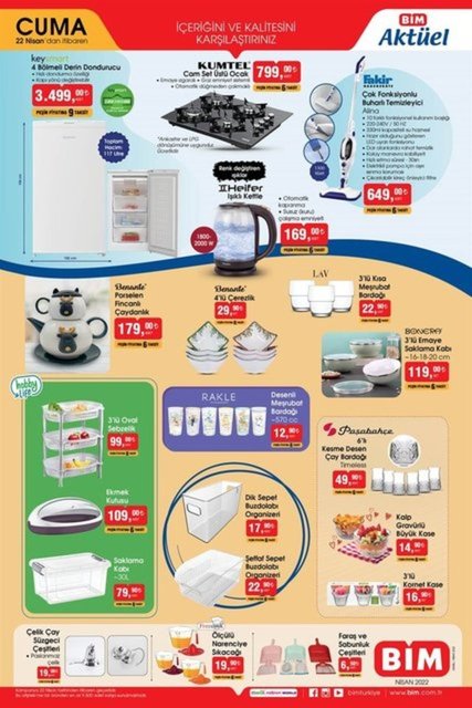 BİM de haftanın indirimli ürünleri belli oldu! İşte BİM aktüel ürünler 23 Nisan 2022 Cumartesi kataloğu