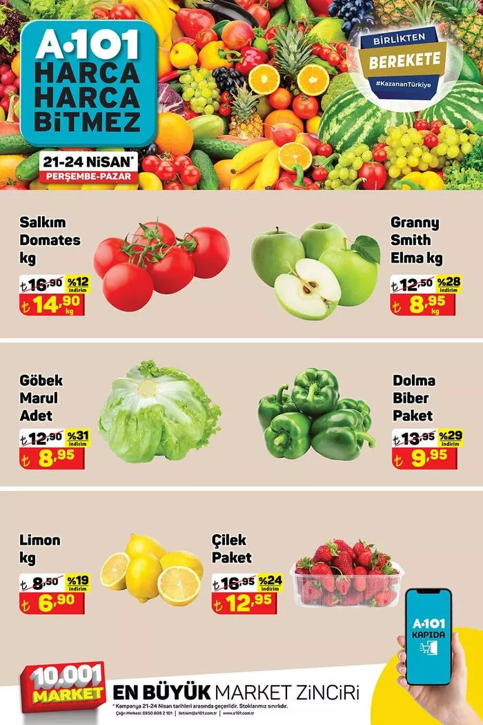 A101 de dev kampanya! 24, 25, 26, 27, 28 ve 29 Nisan 2022 A101 kataloğu yayımlandı!