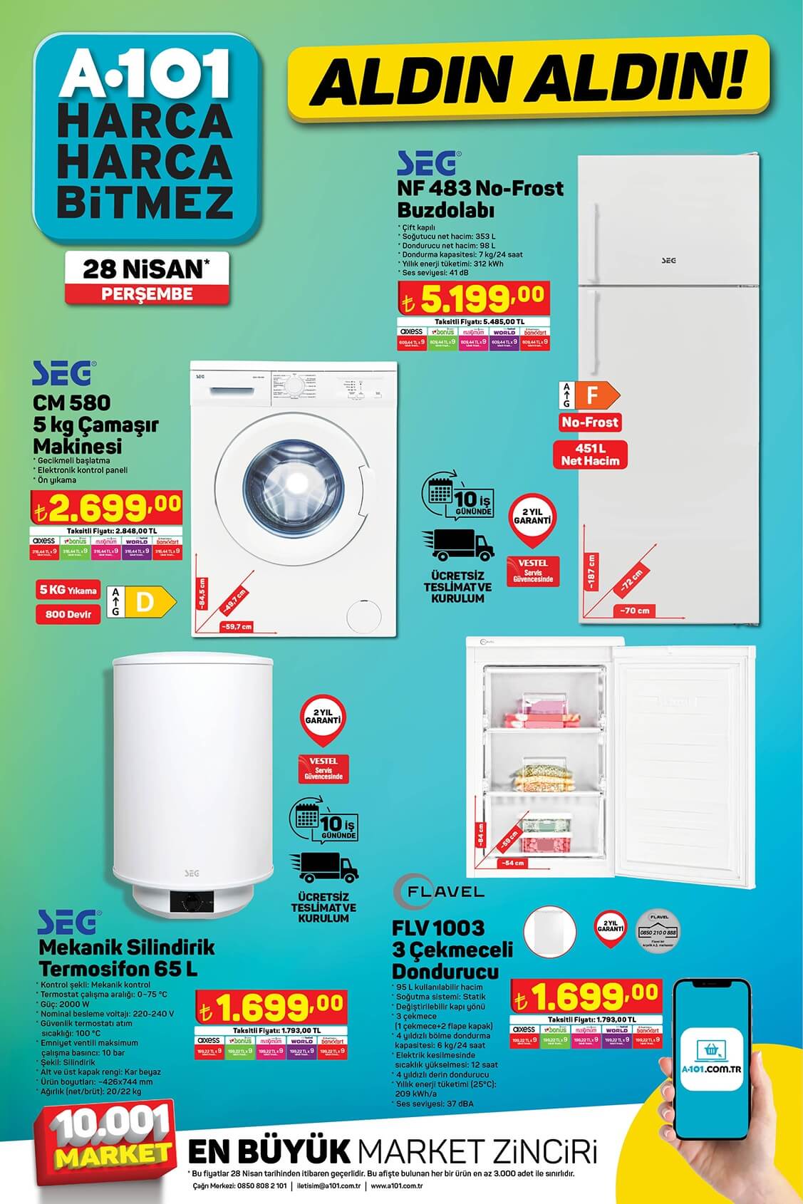 A101 Aldın Aldın kampanyası kataloğu yayımlandı! İşte 28 Nisan 2022 aktüel ürünler kataloğu fiyat listesi...