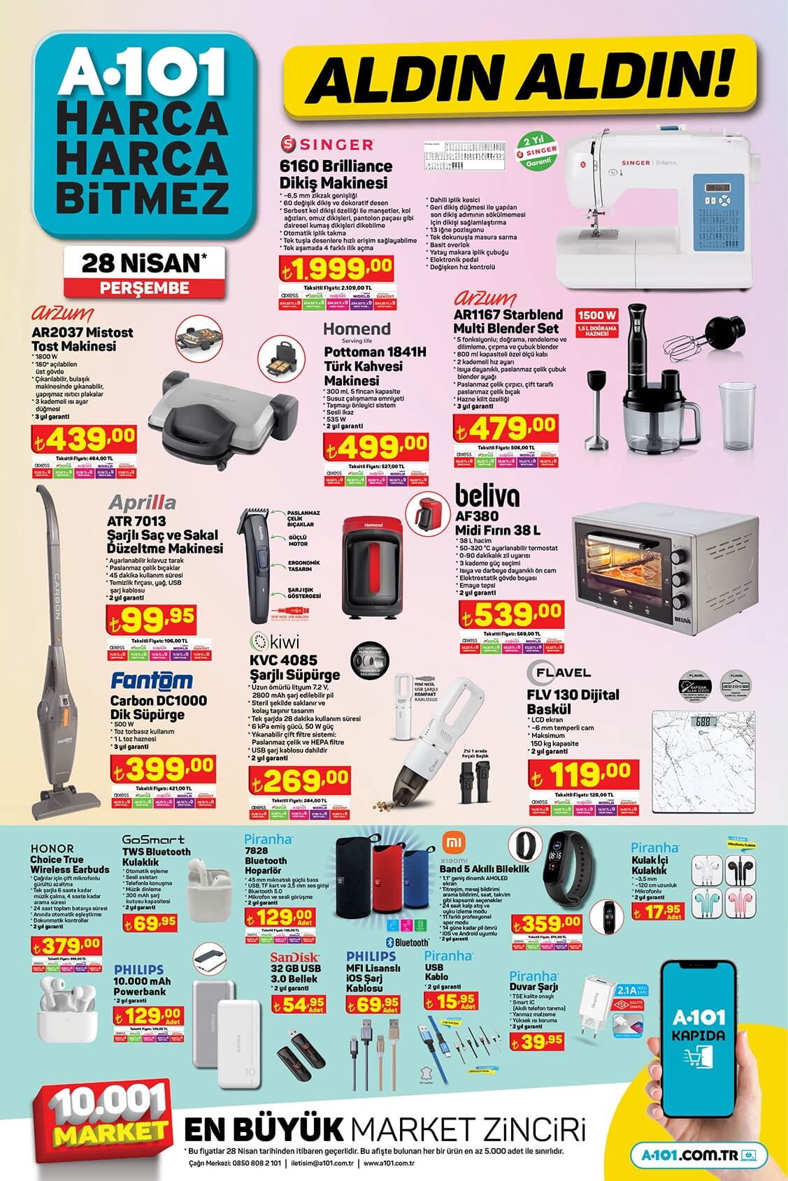 A101 Aldın Aldın kampanyası kataloğu yayımlandı! İşte 28 Nisan 2022 aktüel ürünler kataloğu fiyat listesi...
