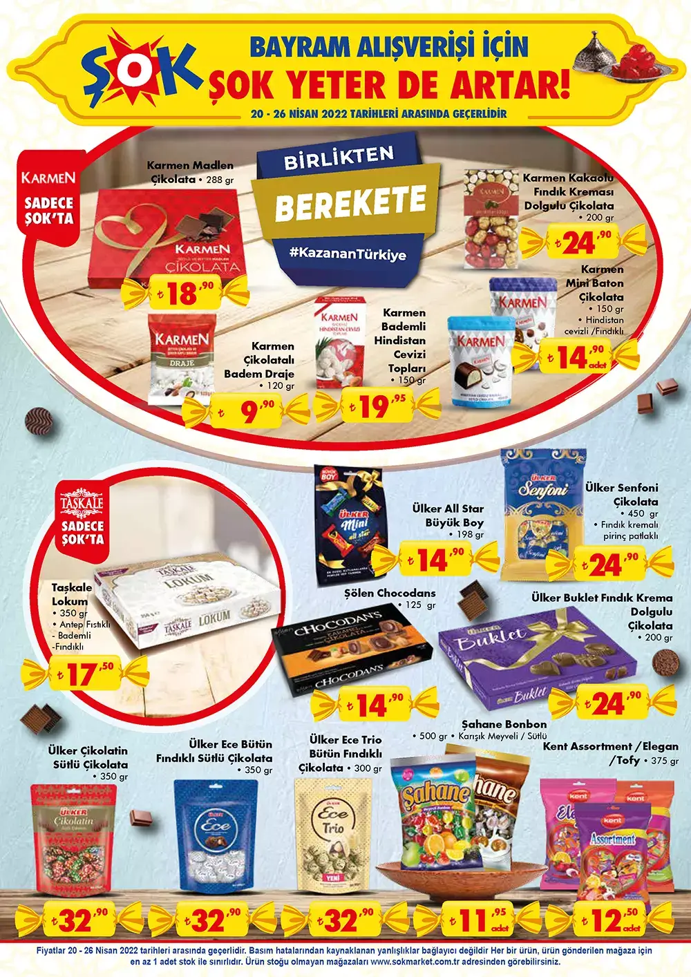 Bayram şekerlerinin tadı kaçtı! Fiyatlar yüzde 40 zamlandı! İşte A101, BİM, ŞOK, MİGROS 25 Nisan 2022 fiyat listesi...
