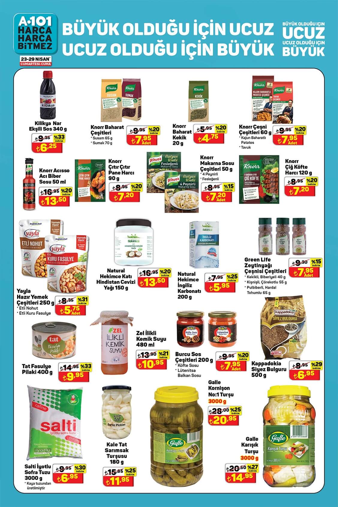 A101 indirimli temel gıda ürünlerinin kataloğunu yayımladı! İşte 26 Nisan 2022 fiyat listesi...