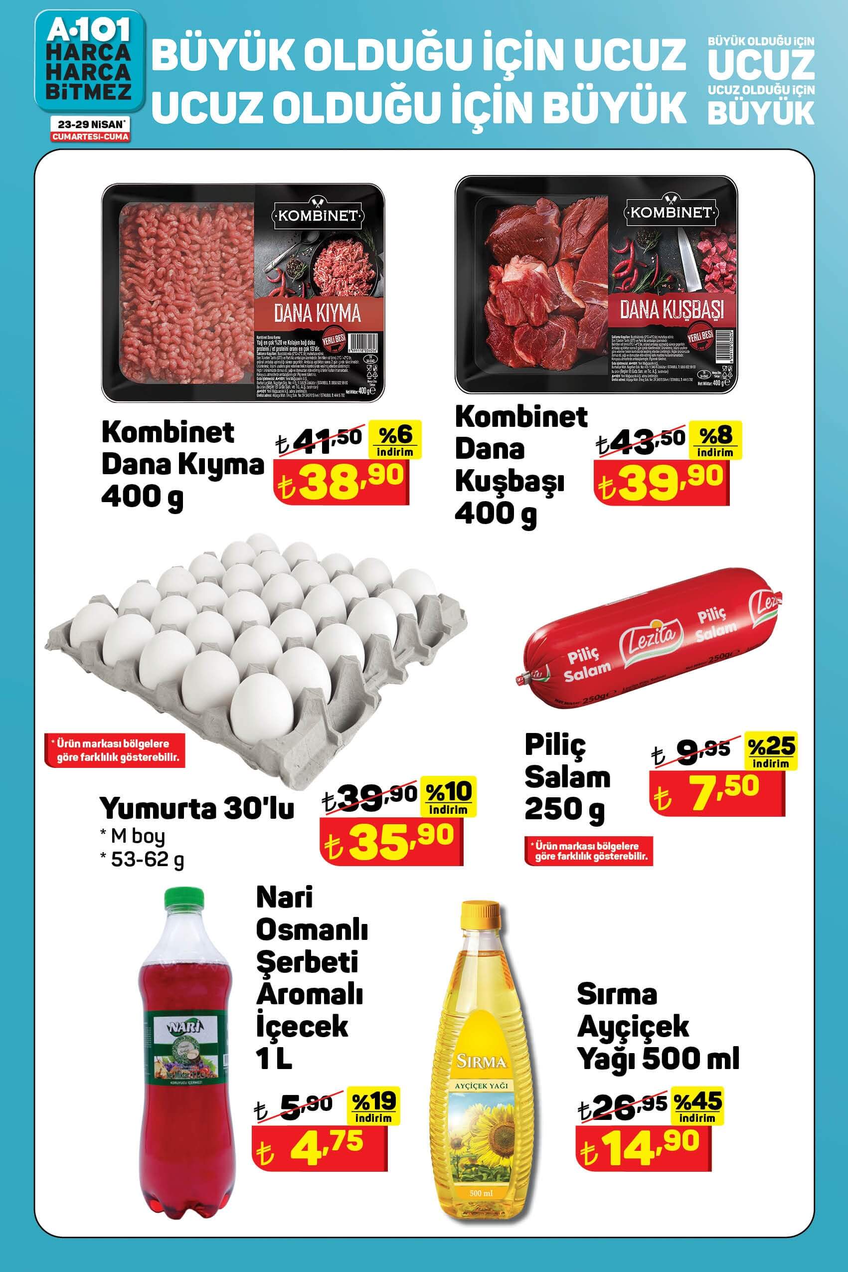 A101 indirimli temel gıda ürünlerinin kataloğunu yayımladı! İşte 26 Nisan 2022 fiyat listesi...