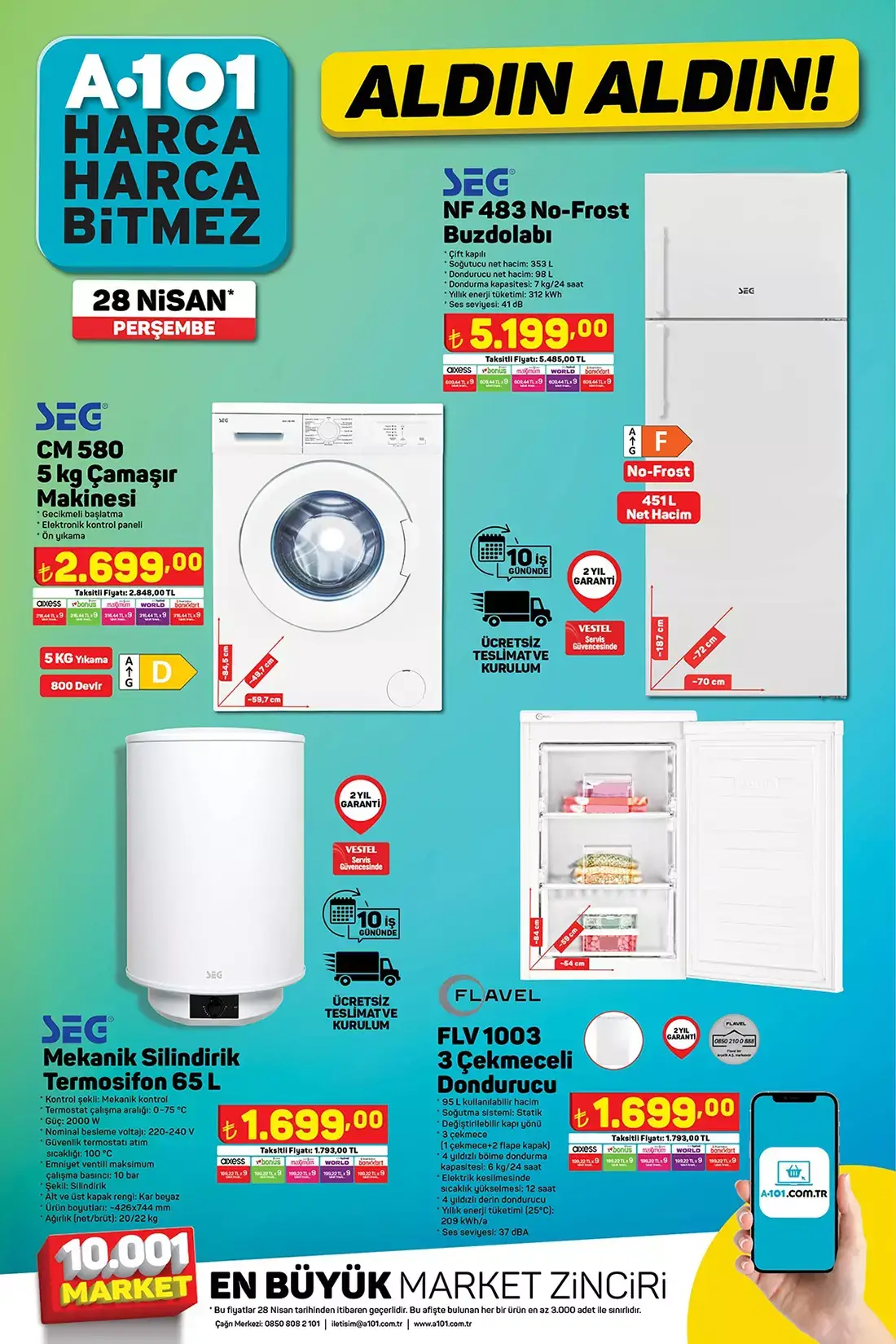 A101 de bugün hangi ürünler indirimde? İşte 28 Nisan 2022 aktüel ürünler kataloğu fiyat listesi