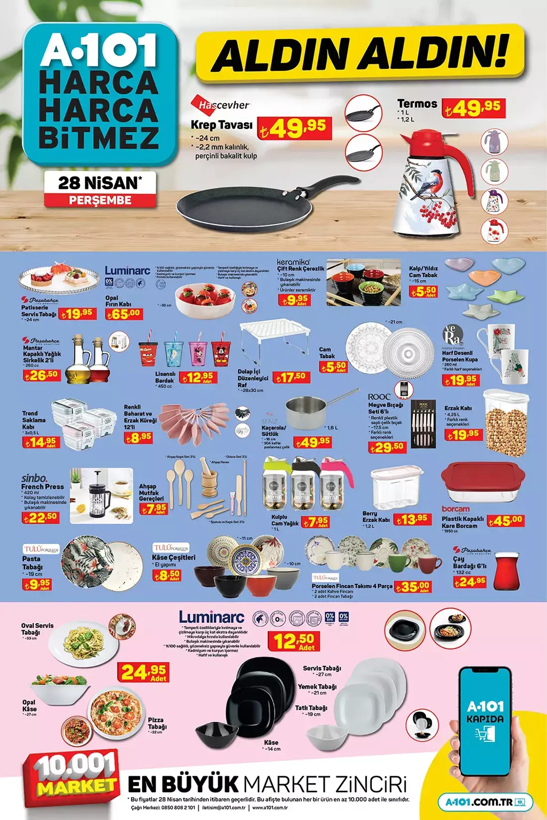 A101 de bugün hangi ürünler indirimde? İşte 28 Nisan 2022 aktüel ürünler kataloğu fiyat listesi
