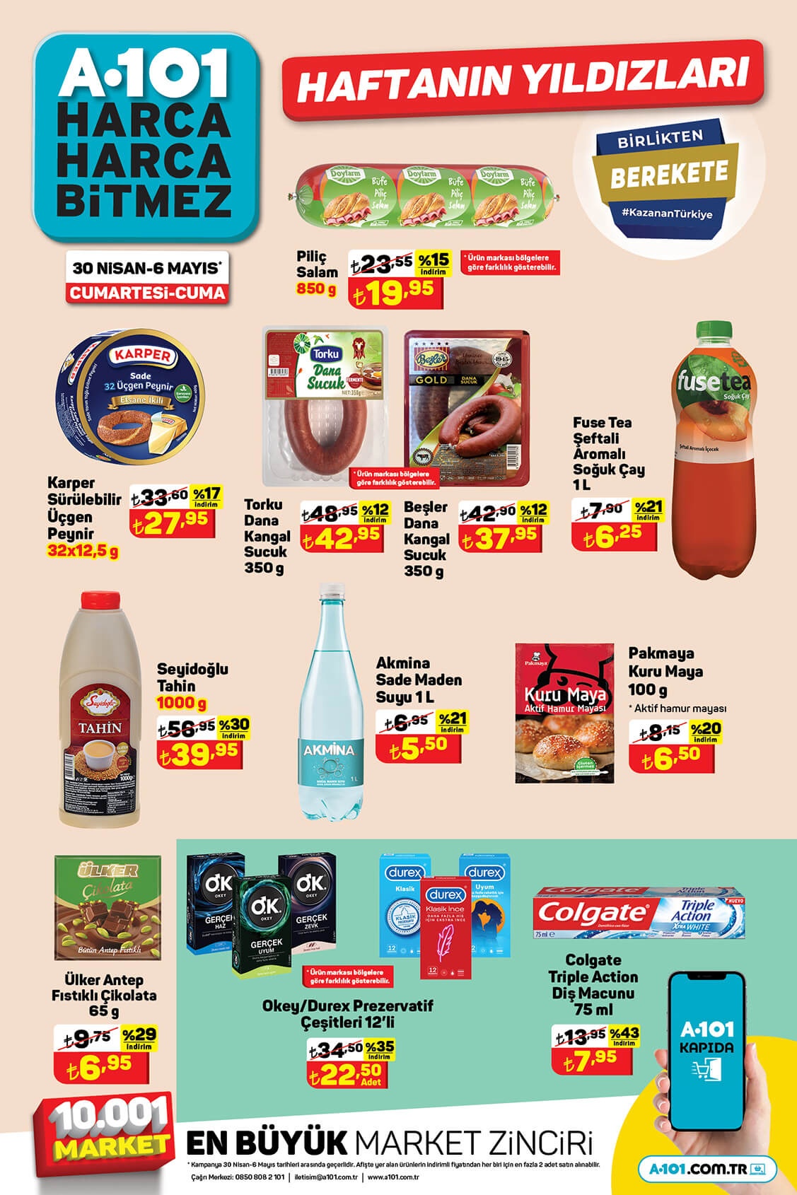 A101 bayram öncesi indirimli ürünlerini açıkladı! İşte A101 30 Nisan 2022 aktüel ürünler kataloğu fiyat listesi...