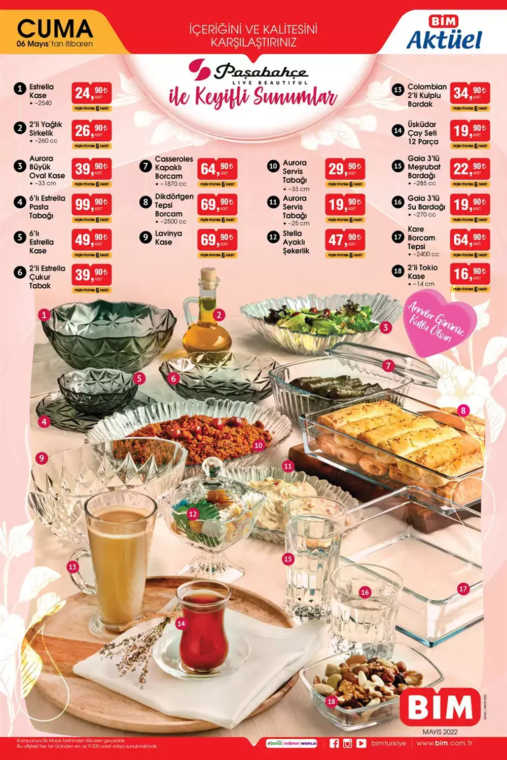 BİM anneler gününe özel katalog yayımladı! İşte BİM aktüel 6 Mayıs 2022 kataloğu fiyat listesi...