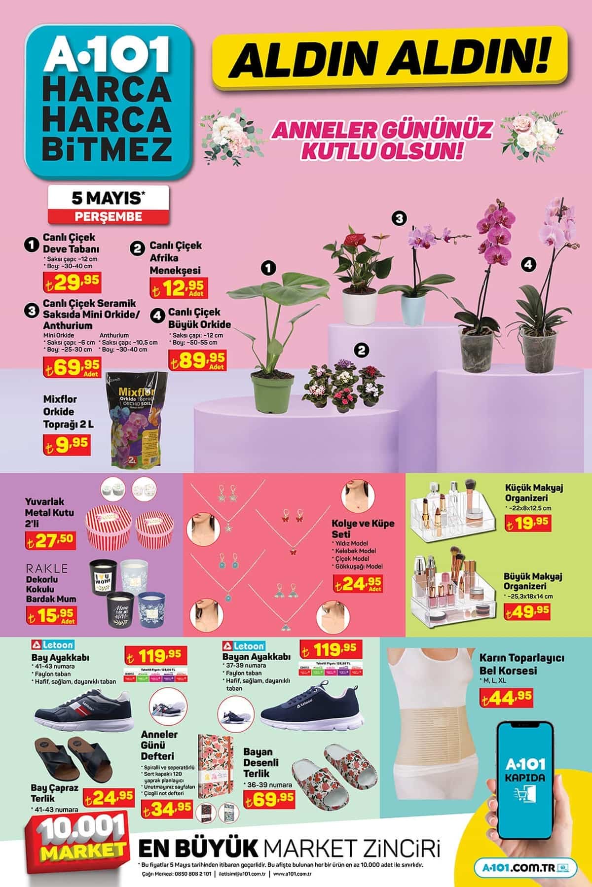 A101 anneler gününe özel aktüel ürünler kataloğu yayımladı! İşte A101 aktüel ürünler 5 Mayıs 2022 fiyat listesi..