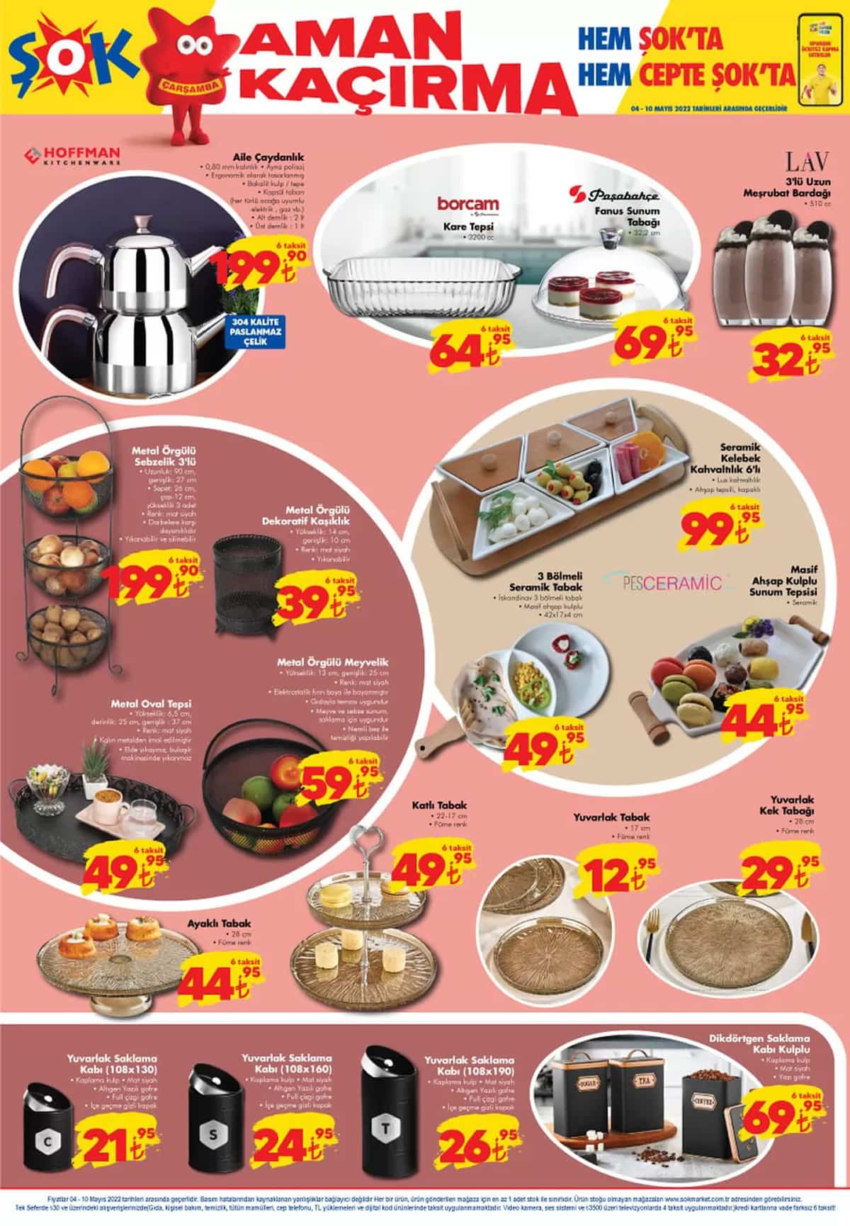 ŞOK ta bu hafta neler var? İşte ŞOK 4 Mayıs 2022 aktüel ürünler kataloğu fiyat listesi