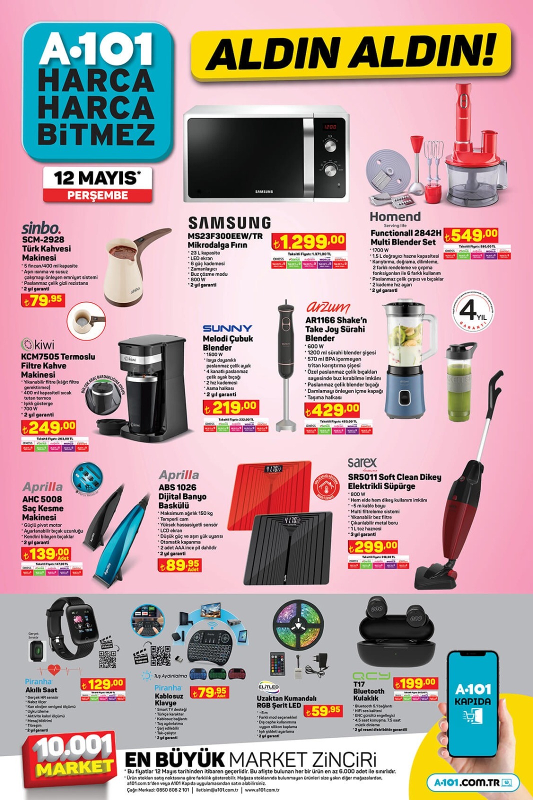 A101 12 Mayıs fiyat listesi belli oldu! İşte birbirinden uygun fiyatlı ürünler!