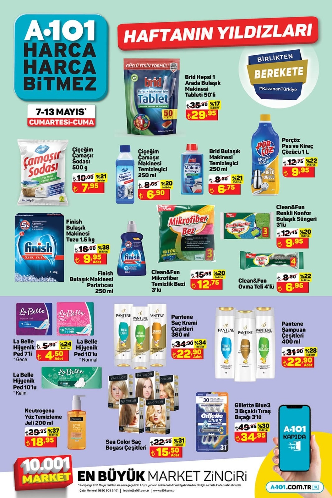 A101’de haftanın yıldızları belli oldu. İşte A101 13 Mayıs indirimli ürünlerin fiyat listesi