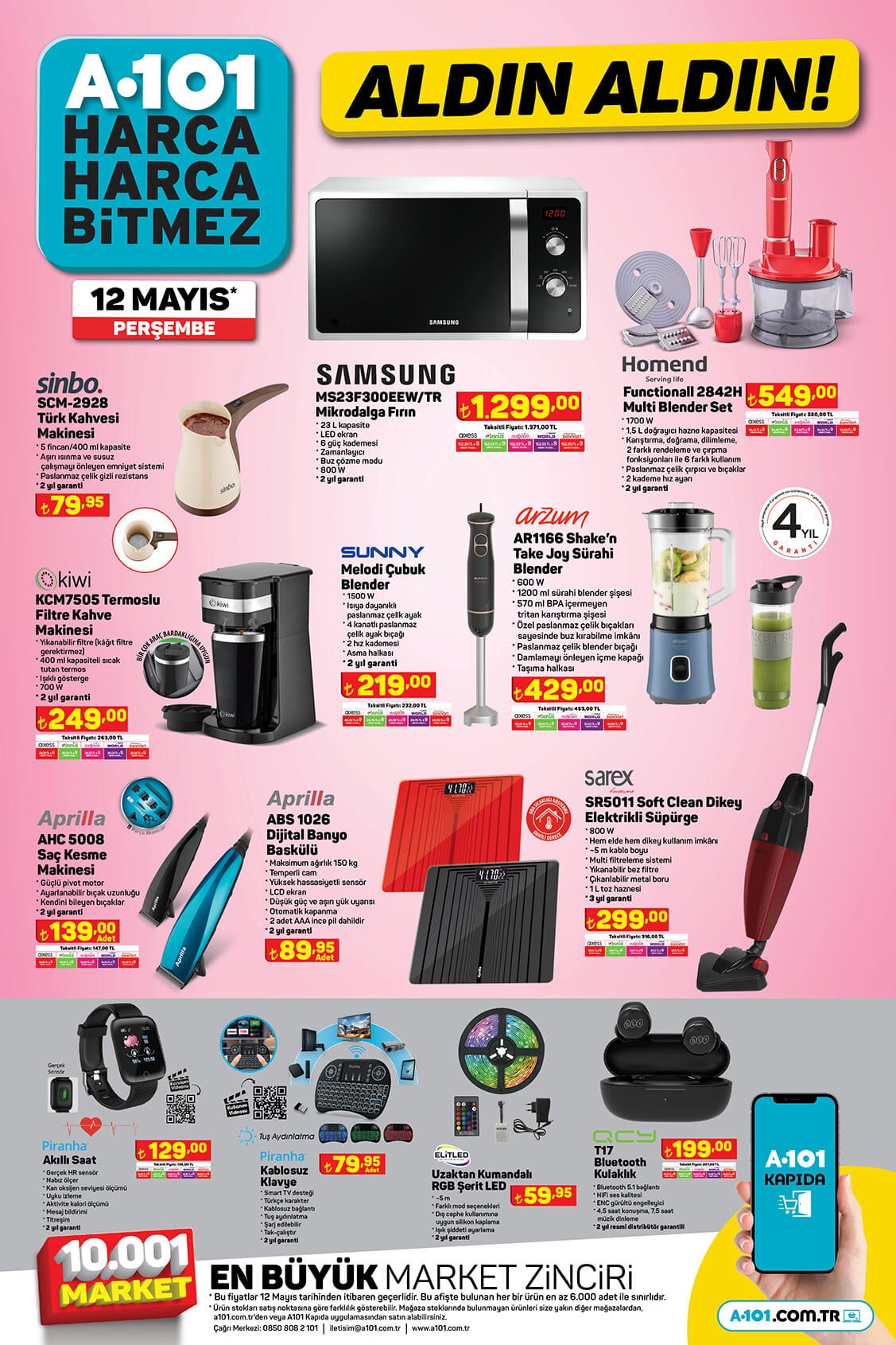 A101 aktüel ürünler kataloğu 12 Mayıs! İşte A101 12 Mayıs 2022 aktüel ürünler kataloğu fiyat listesi...