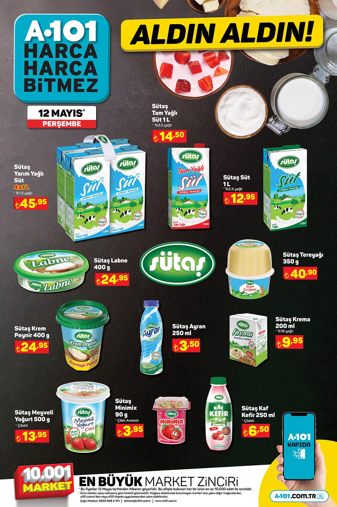A101 de ayçiçek yağı ve süt ürünlerinde kampanya! Yağ, süt, peynir, tereyağı... İşte 9 Mayıs 2022 fiyat listesi!