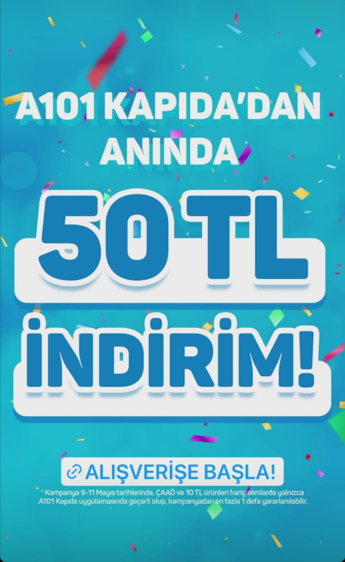 A101’den herkese 50 tl hediye! Bunu yapan kazanıyor…