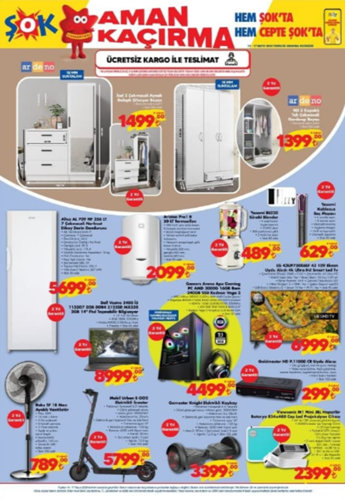 Şok market 14 Mayıs fiyat listesi! Birbirinden uygun fiyatlı elektronik ürünler…