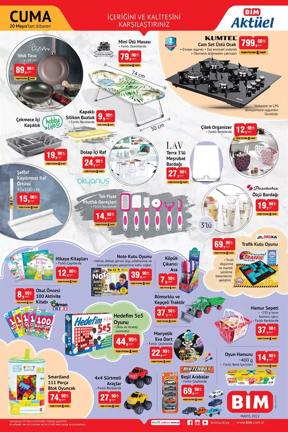 BİM 20 Mayıs aktüel ürünler kataloğunda neler var? İşte 20 Mayıs 2022 fiyat listesi...
