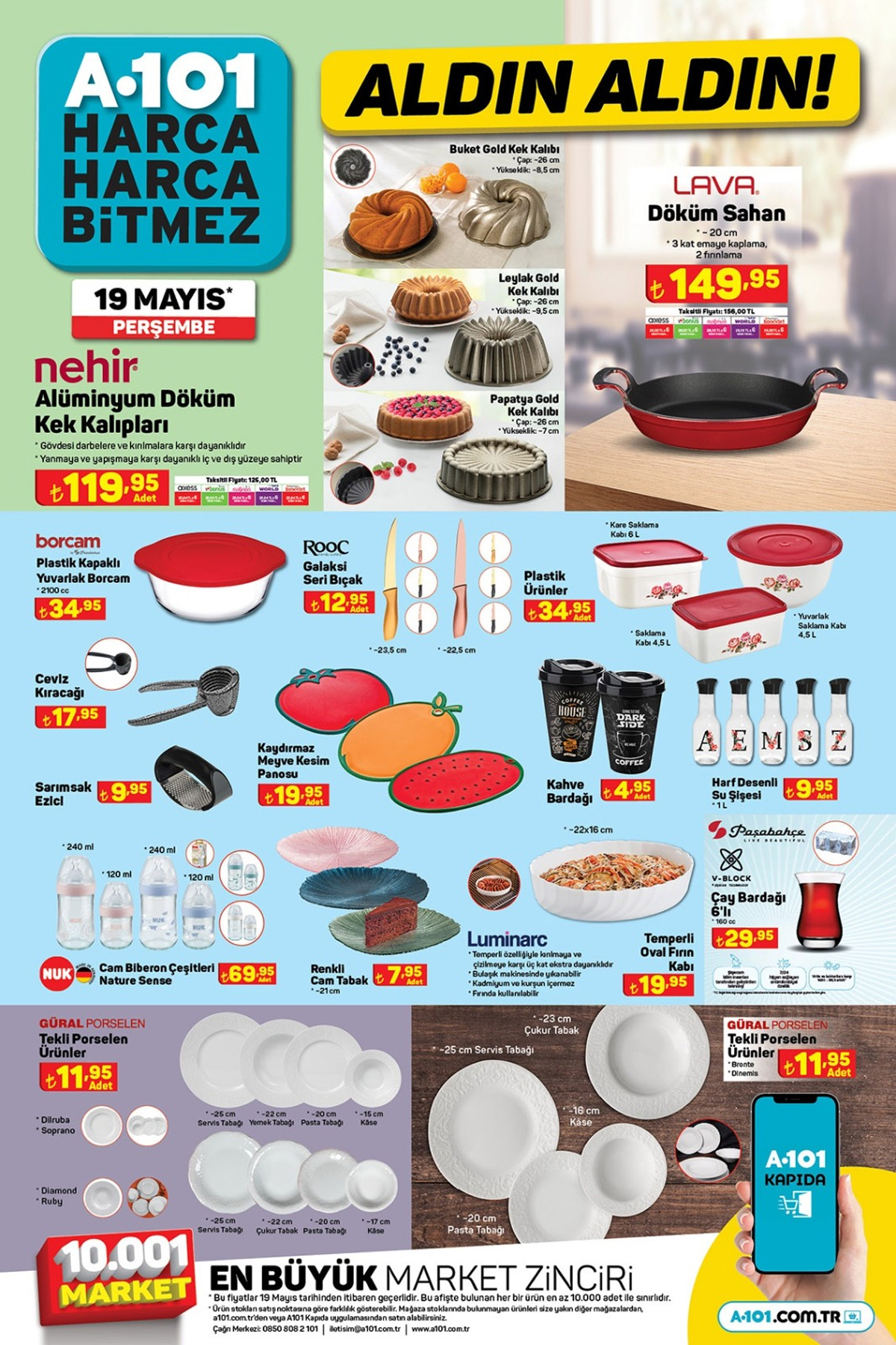 A101 19 Mayıs kataloğu! İşte kaçırılmayacak ürünlerin fiyat listesi!