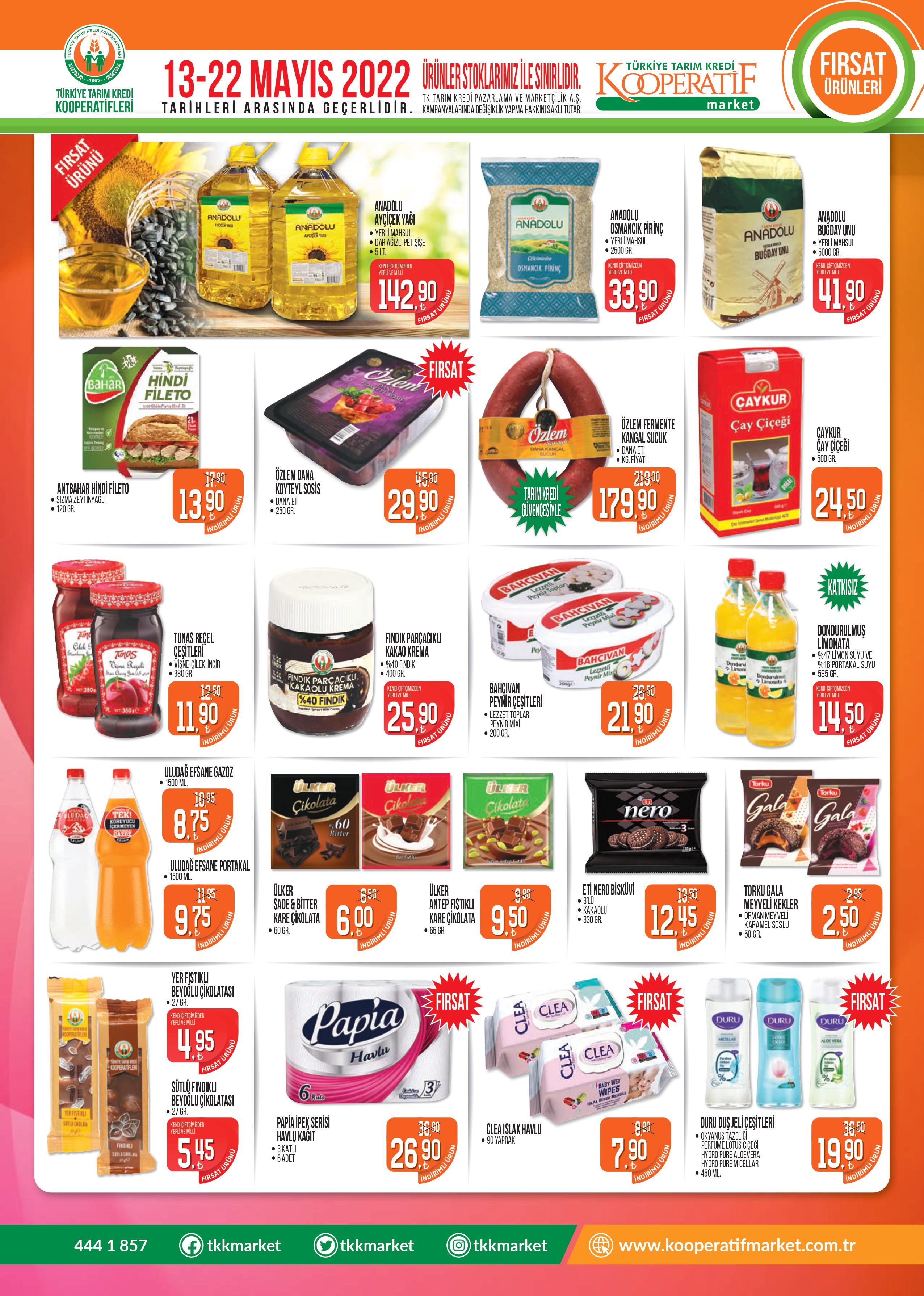 Tarım Kredi den büyük kampanya! Ayçiçek yağı, şeker, un ve et fiyatları dibi gördü! İşte 14 Mayıs 2022 fiyat listesi...